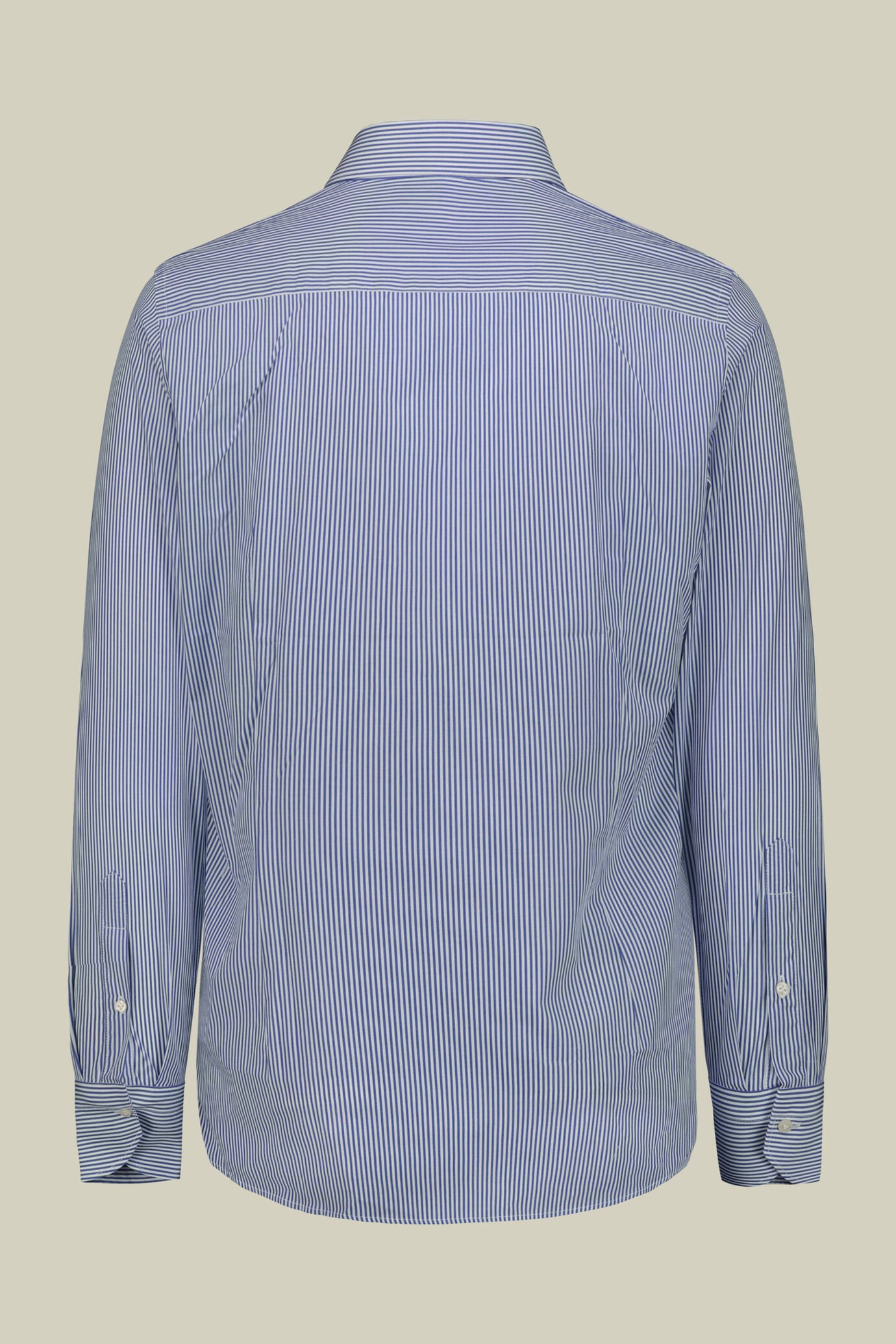 Camicia uomo con collo classico in 100% cotone rigato image number 5