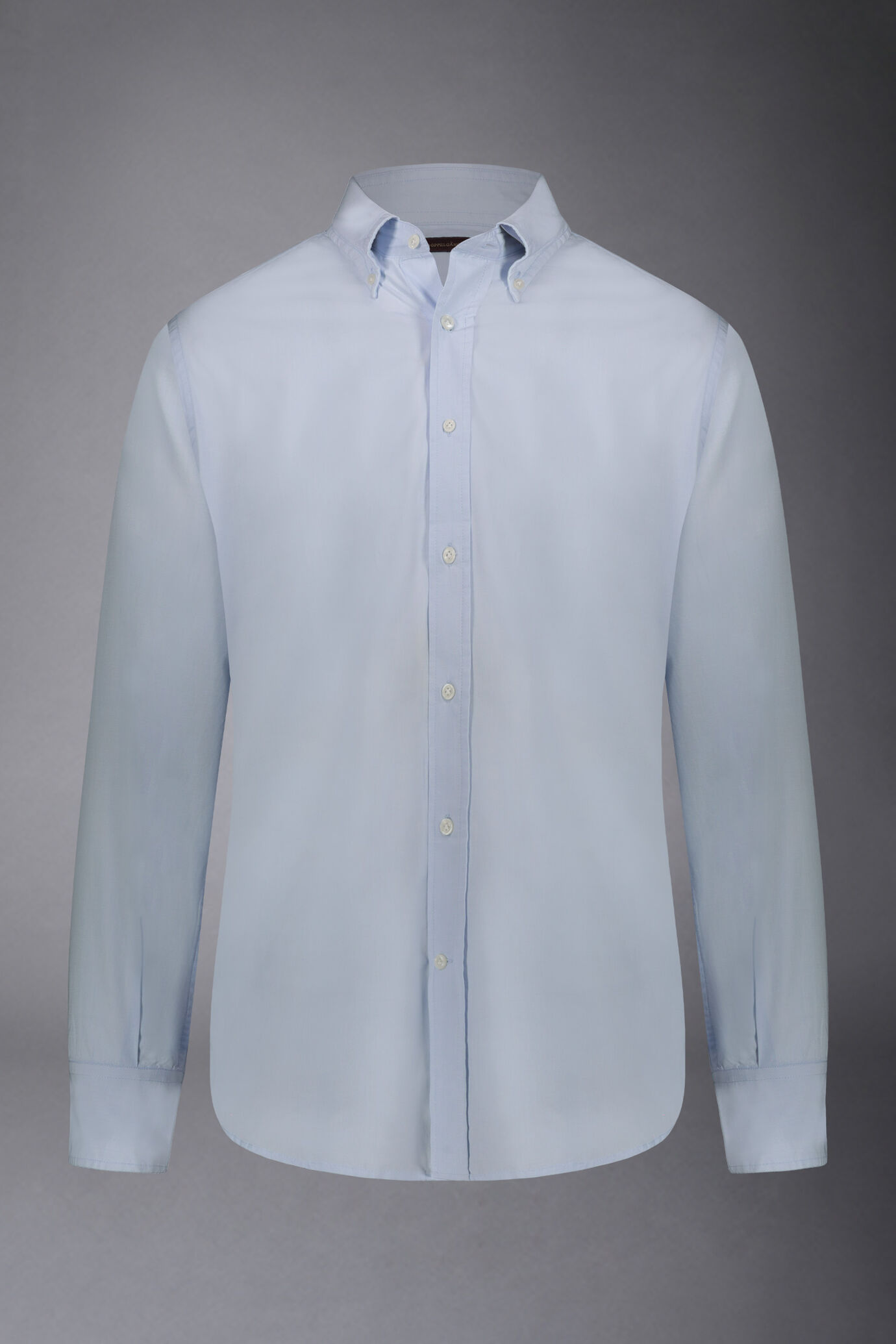 Classic washed genderless button down comfort fit shirt fil-a-fil fabric image number 4