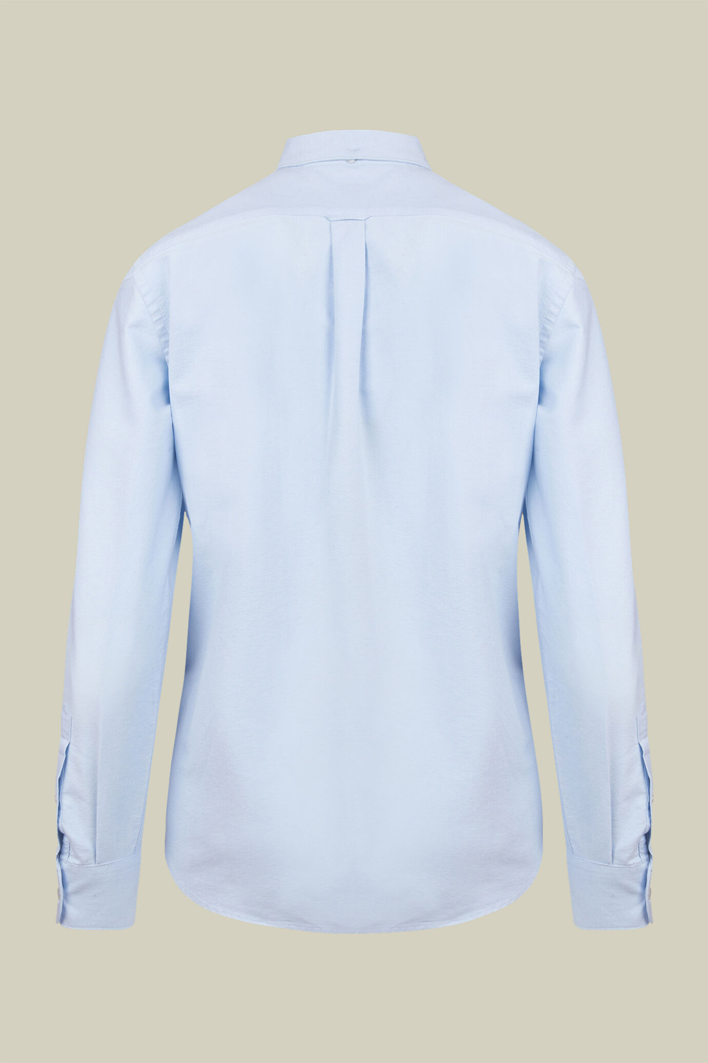 Camicia casual uomo collo button down 100% cotone tessuto oxford ultra leggero tinta unita comfort fit image number 5
