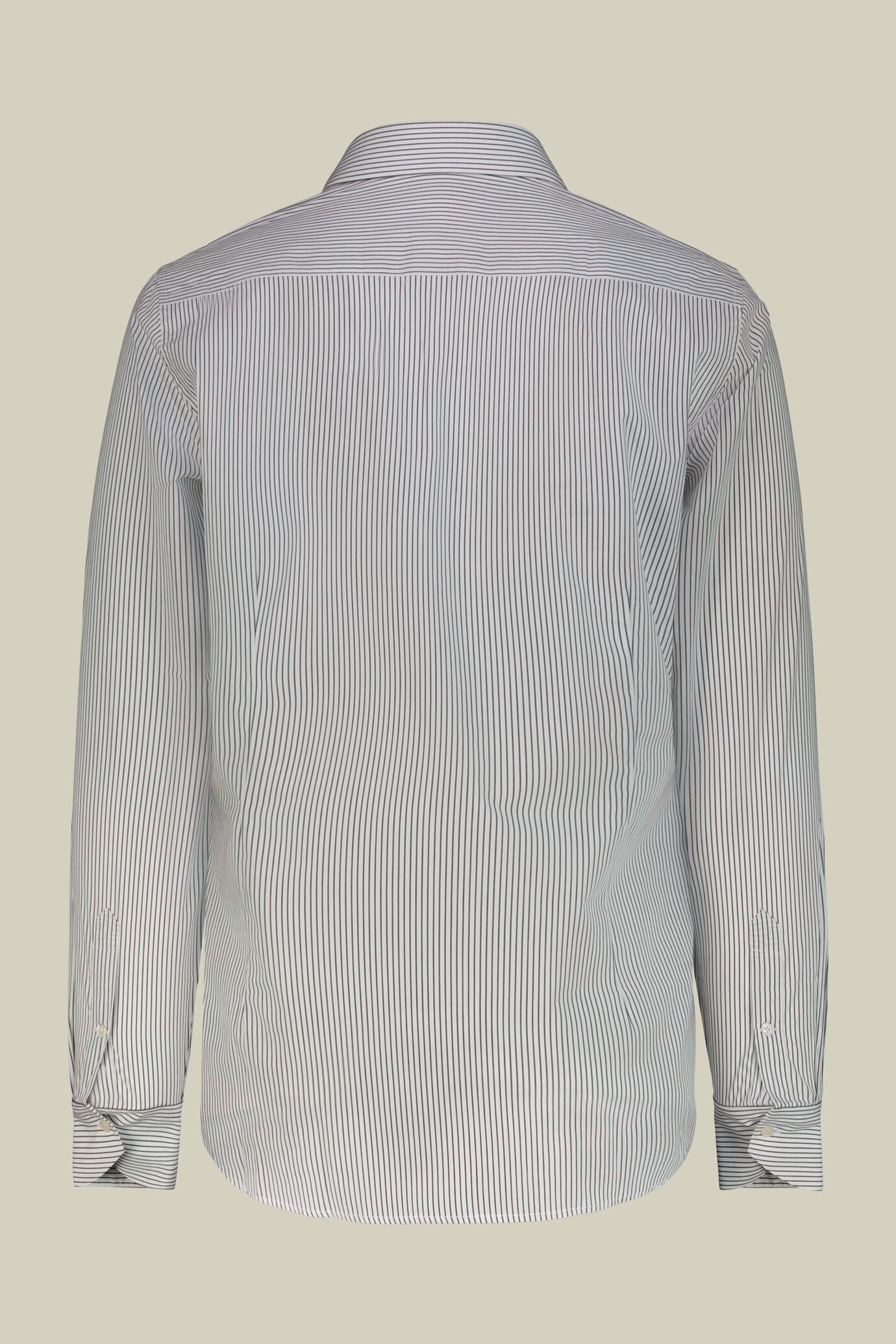 Camicia uomo collo francese adatta ai gemelli in 100% cotone con riga larga image number 5