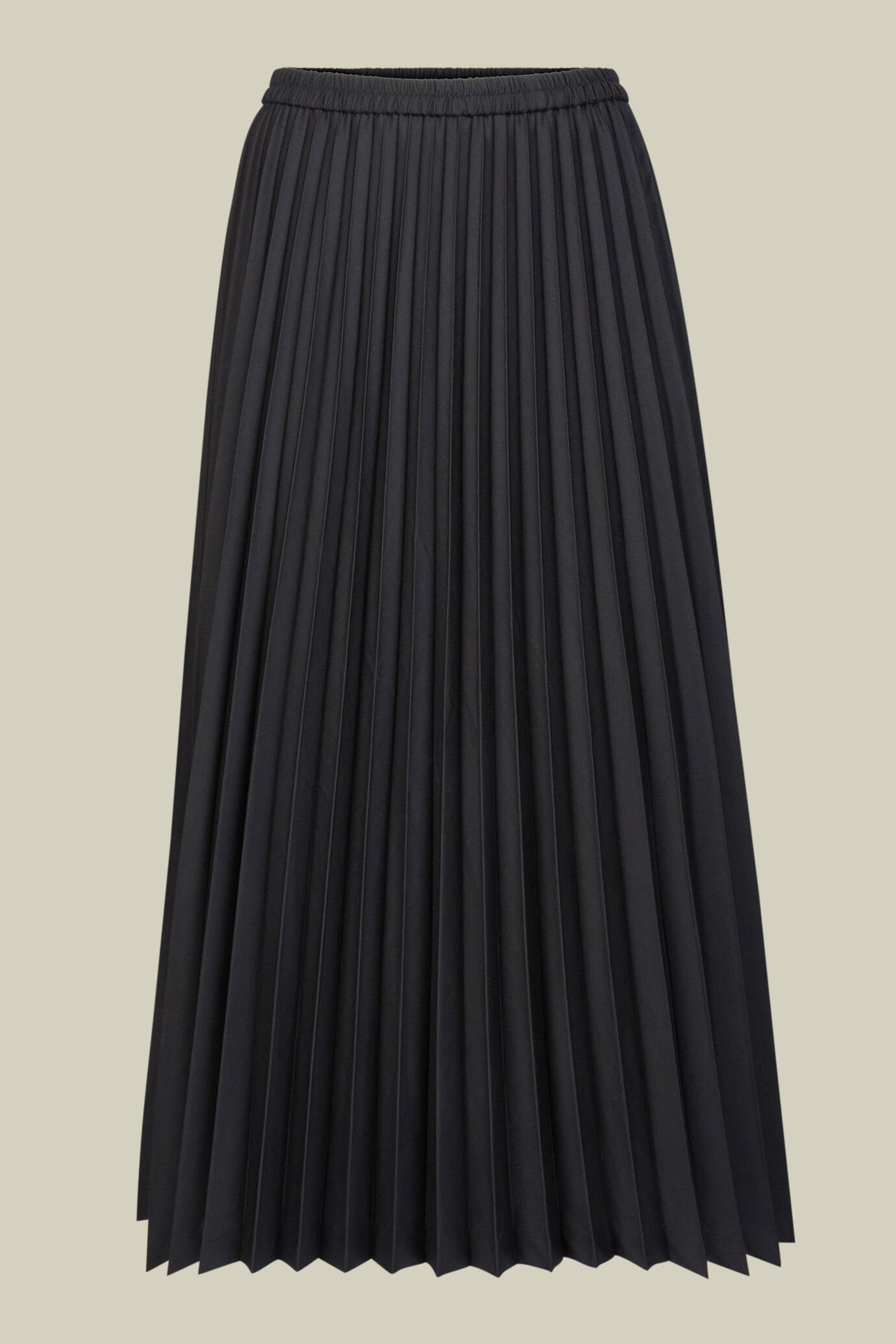 Gonna lunga donna plissettata con elastico in vita image number 0