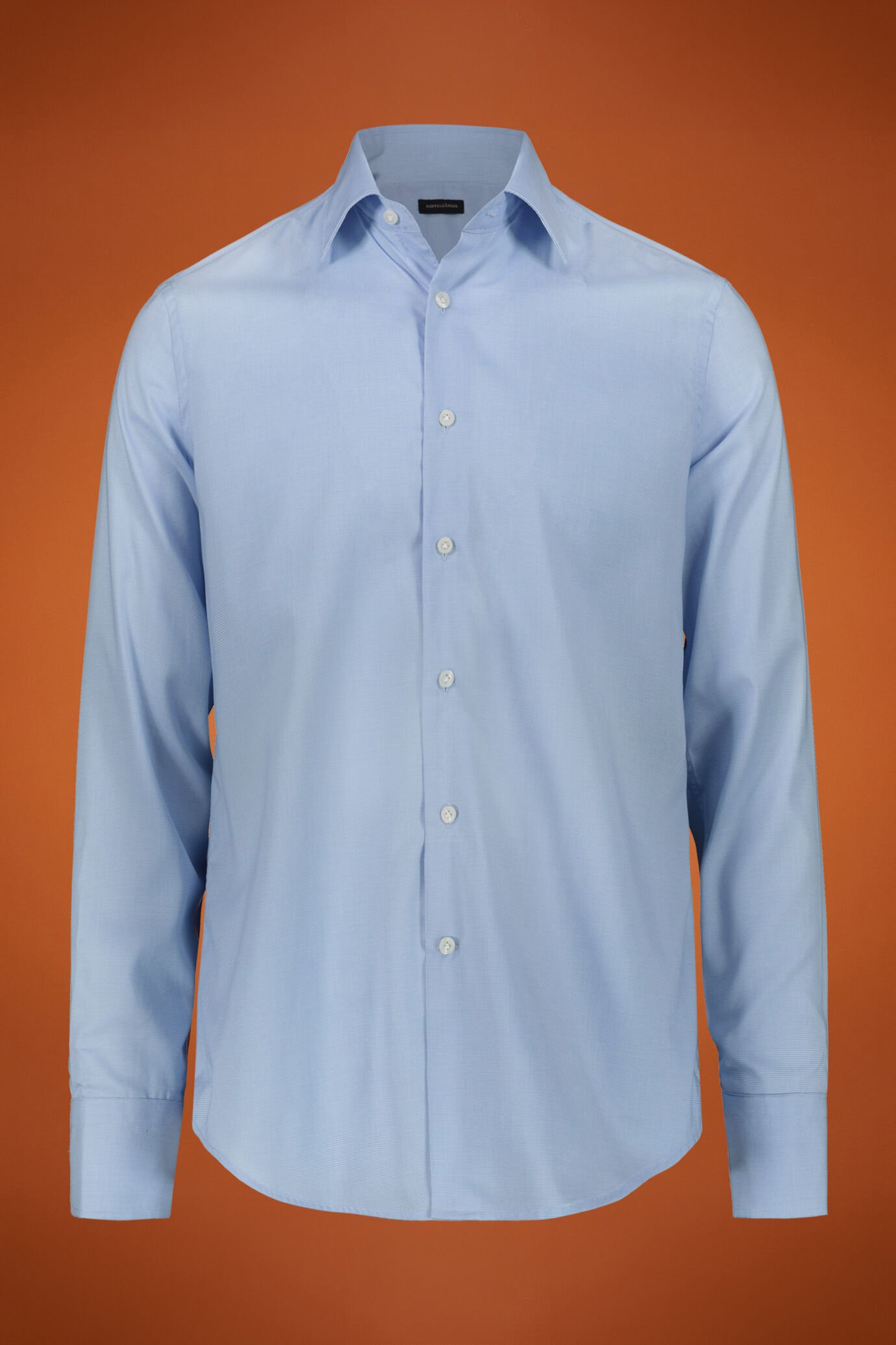 Chemise homme à col classique en tissu micro pied-de-poule 100 % coton coupe régulière