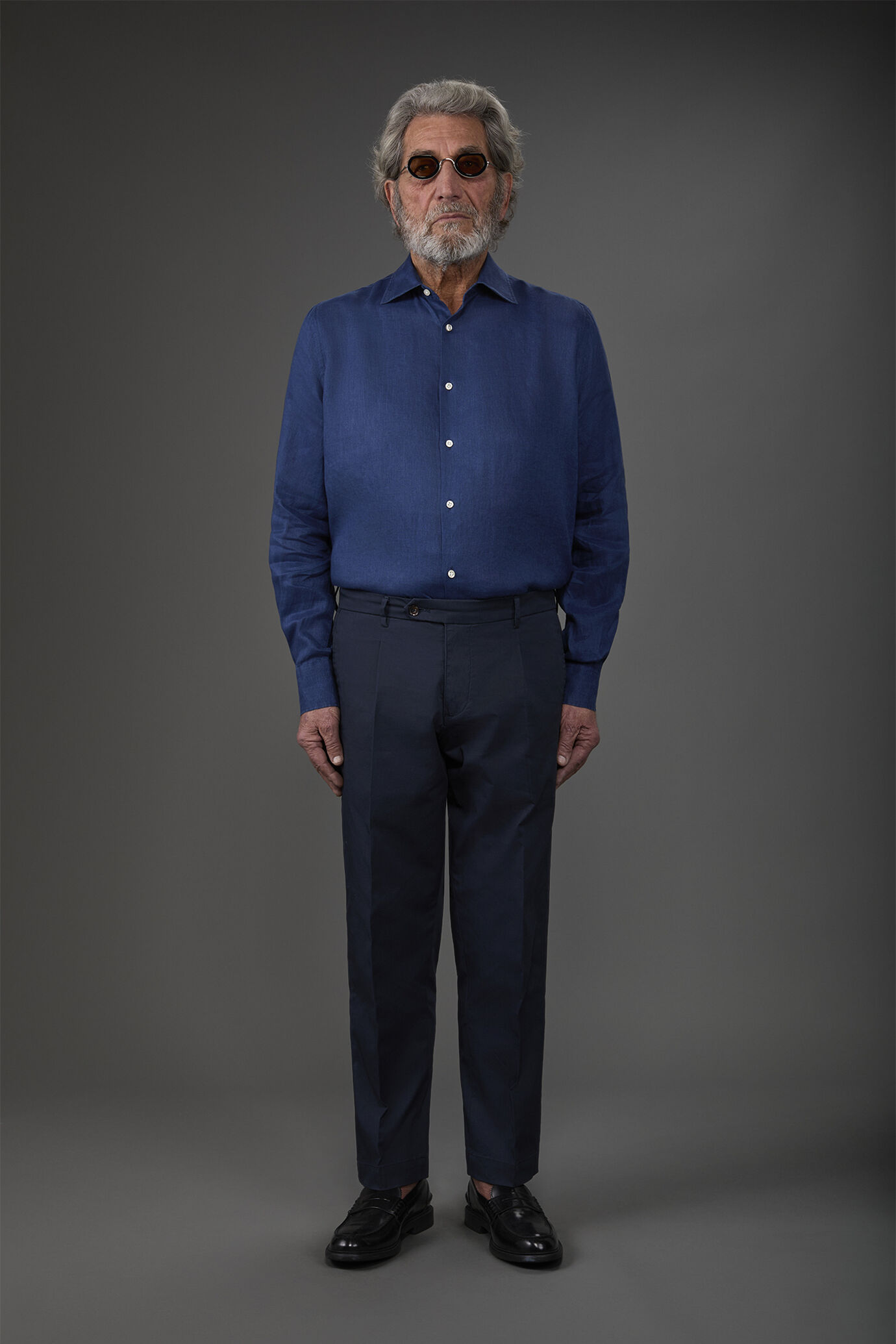 Men's casual shirt with classic collar, 100% linen image number 3