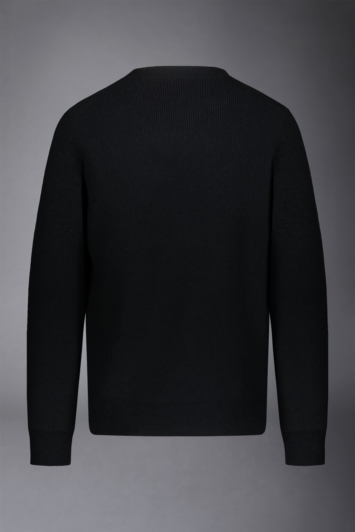Maglia uomo girocollo con lavorazione a costa inglese regular fit image number 4