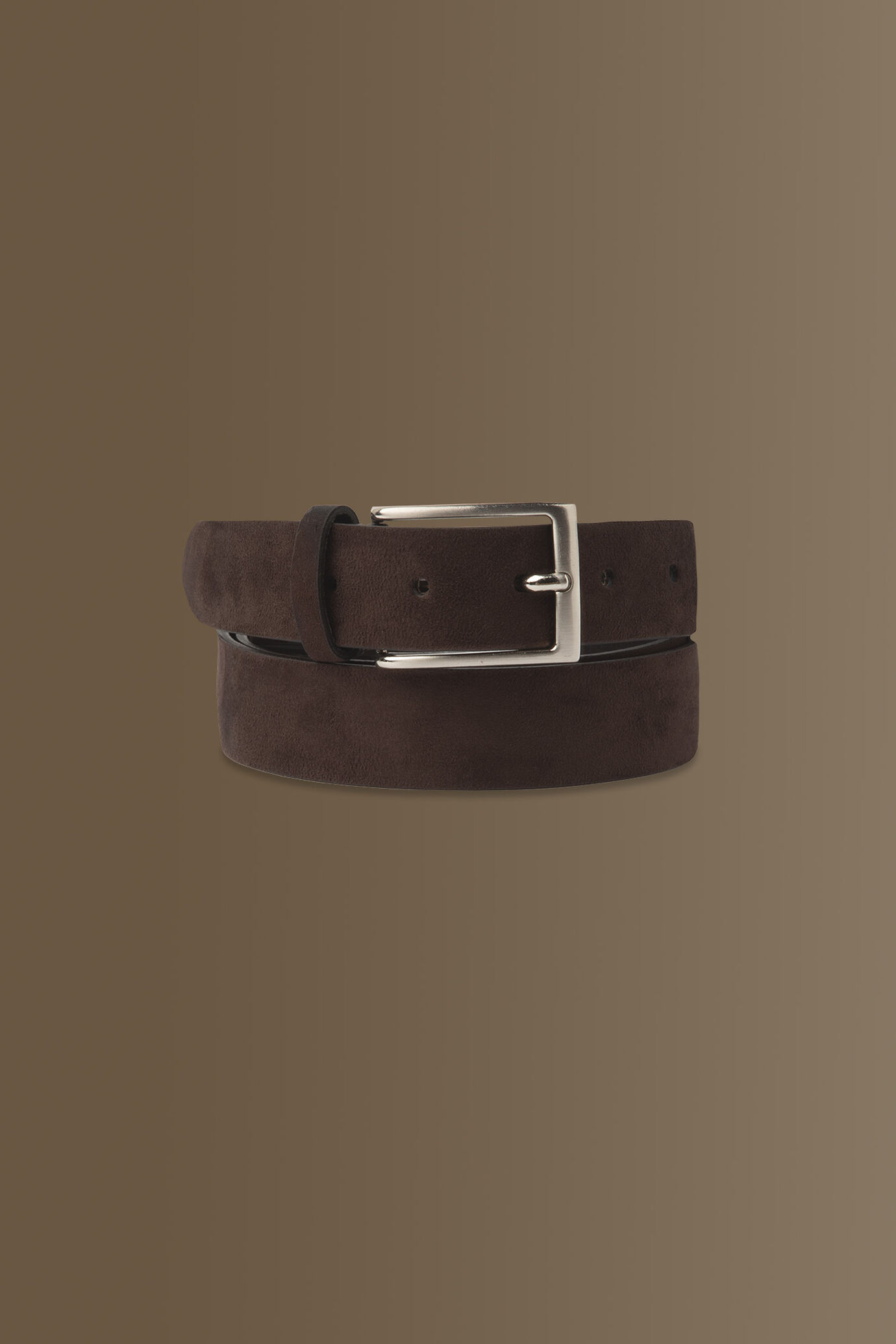 Belt combined leather suede