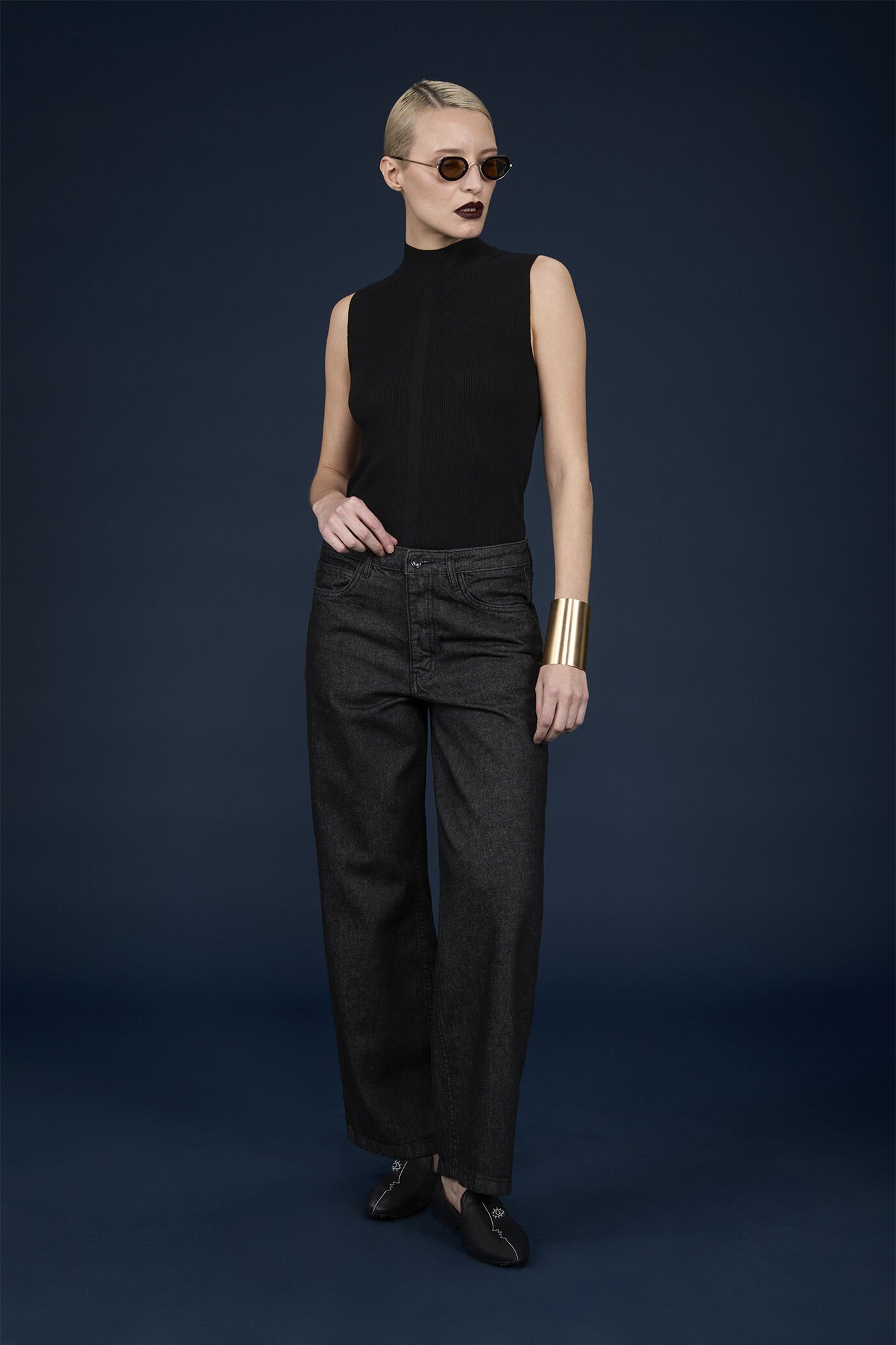 5-Pocket-Hose mit geradem Bein aus Denim für Damen in normaler Passform