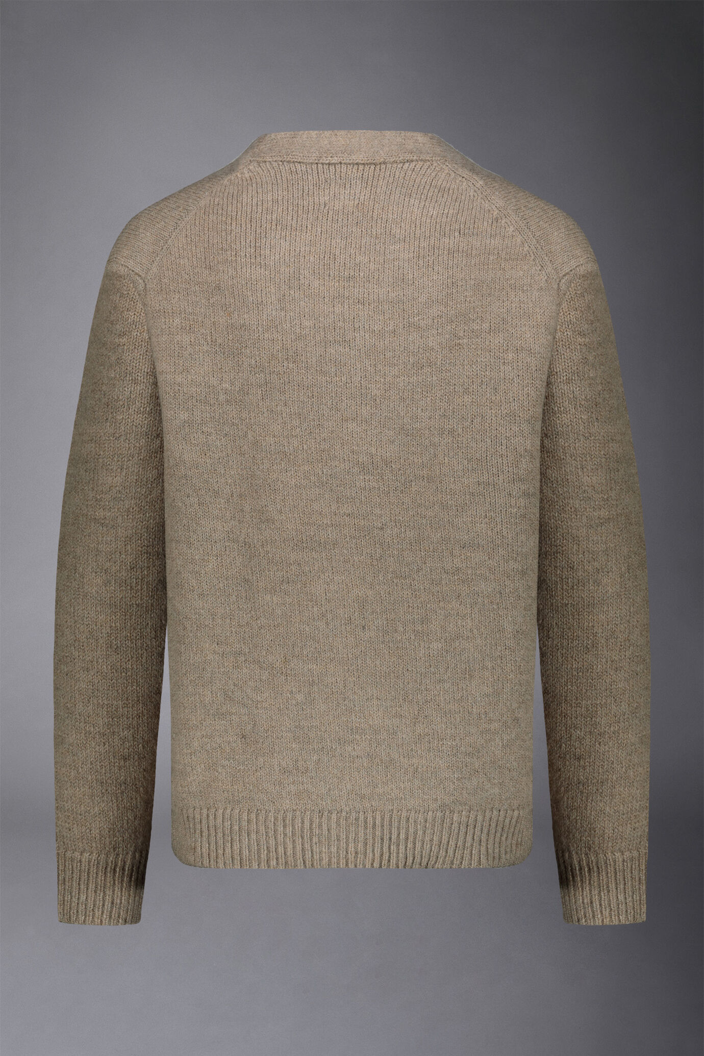 Cardigan à col en V avec un composant en laine d'alpaga regular fit image number 5