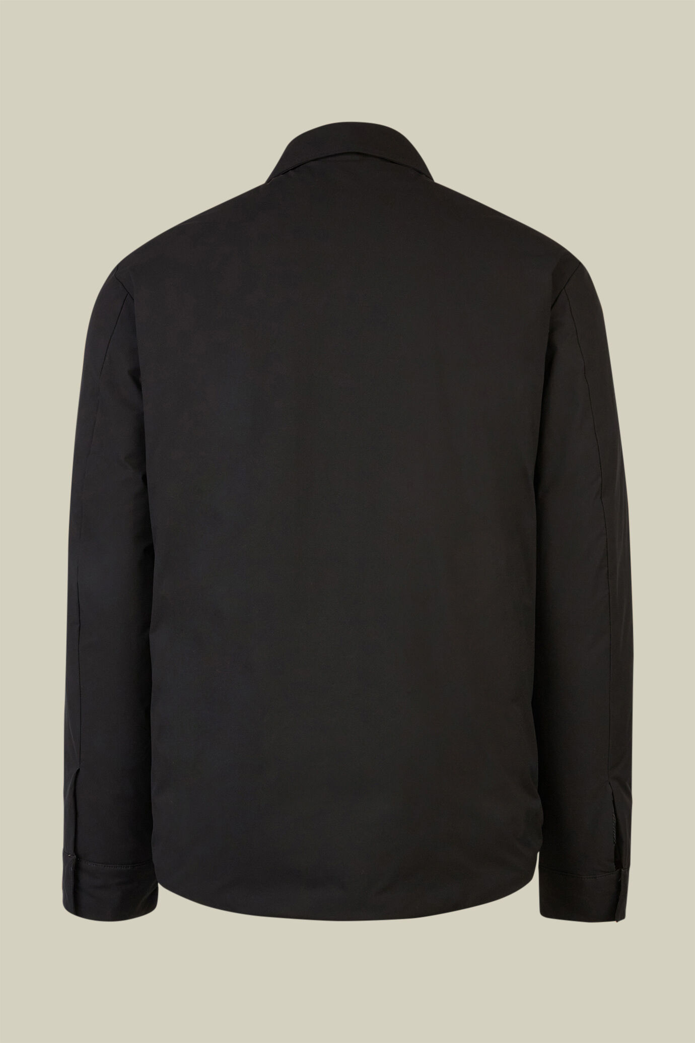 Gefütterte Herrenjacke aus technischem Stretch-Gewebe mit Hemdkragen in normaler Passform image number 1