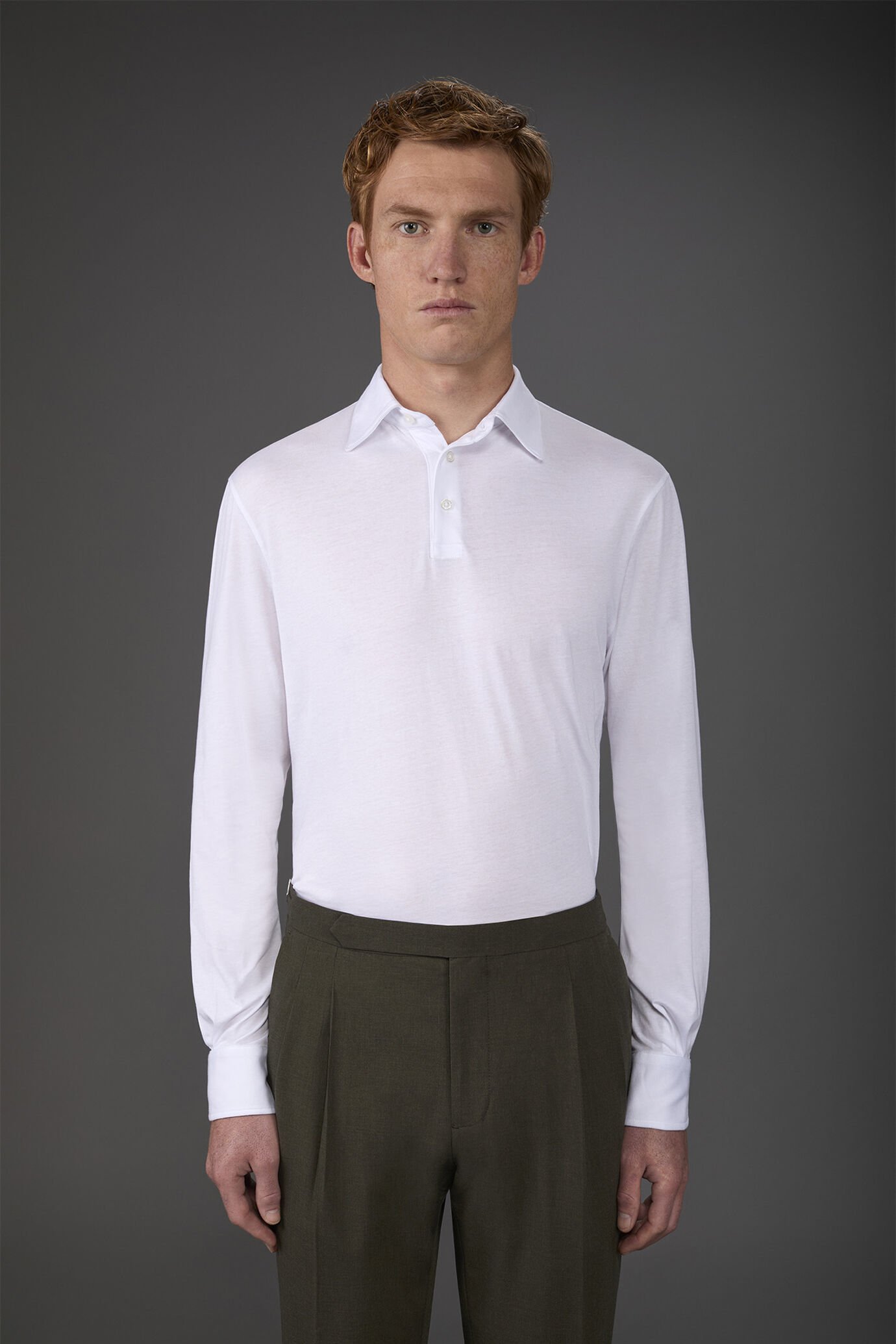 Langarm-Poloshirt für Herren aus 100% Bio-Baumwolle image number 0
