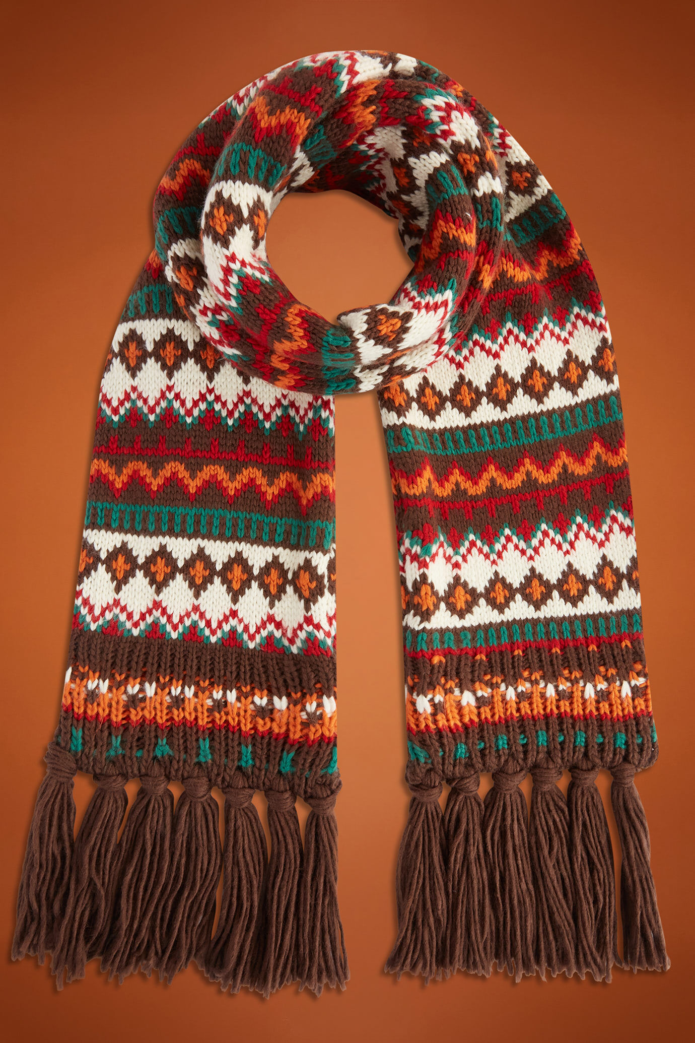 Strickschal für Herren mit Norwegermuster image number 0