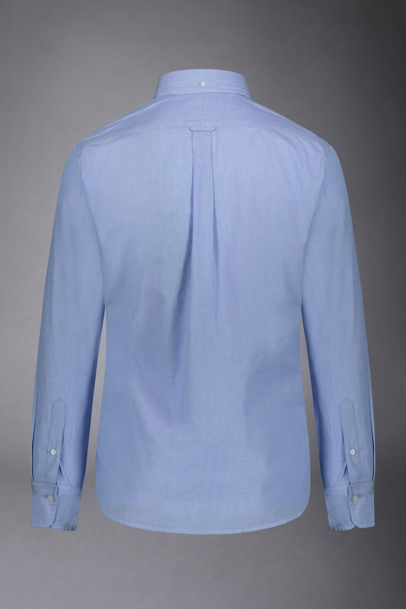 Klassisch gewaschenes, geschlechtsneutrales Button-Down-Hemd mit bequemer Passform aus Fil-a-fil-Stoff image number 5