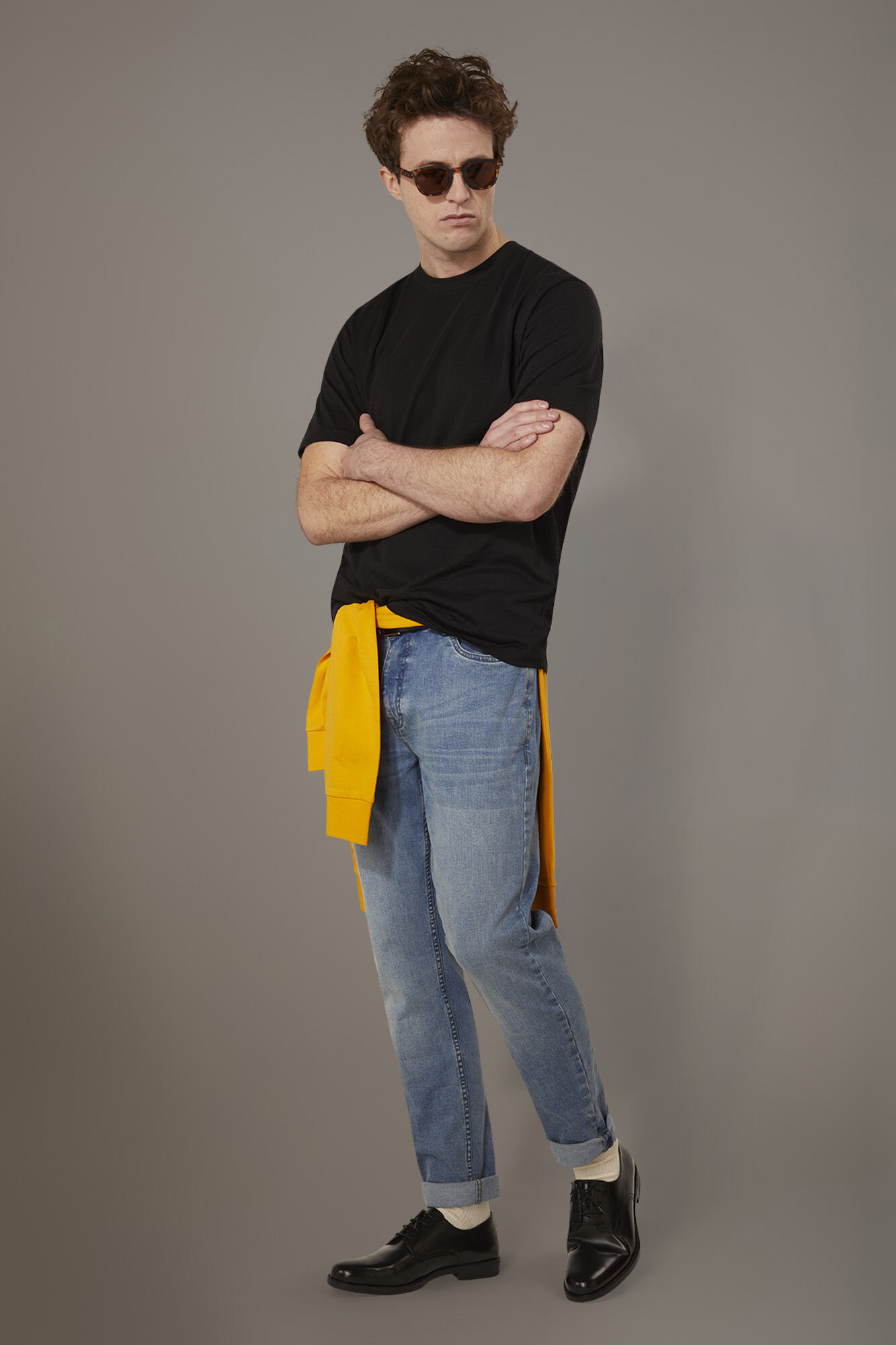 Jeans 5 tasche regular fit tessuto denim
