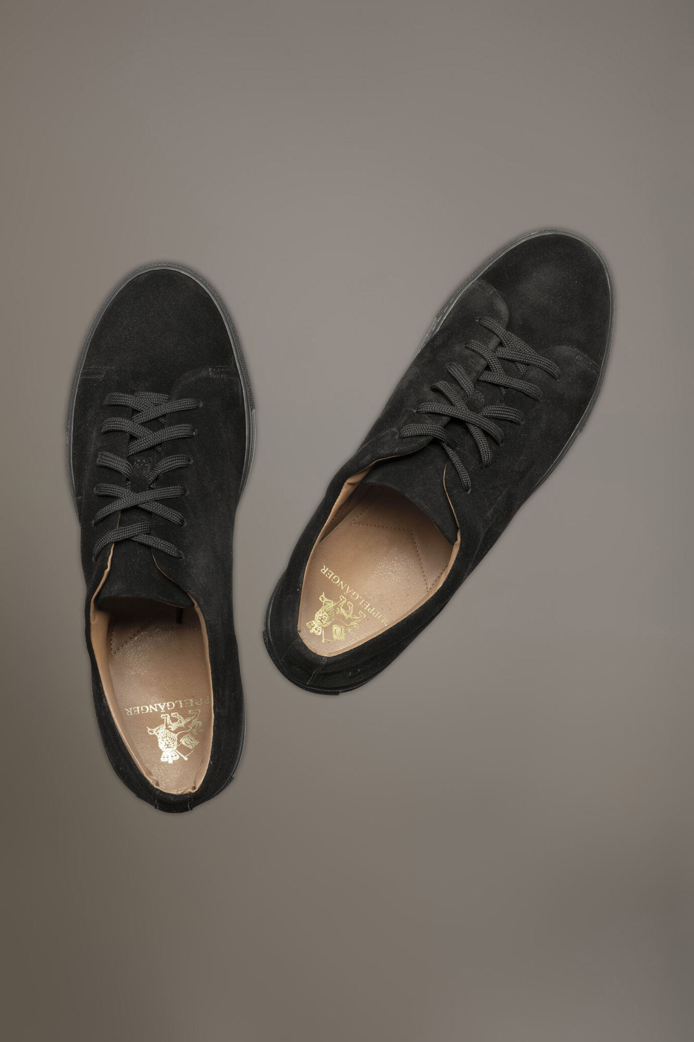 100% suede leather sneakers with rubber sole image number 2