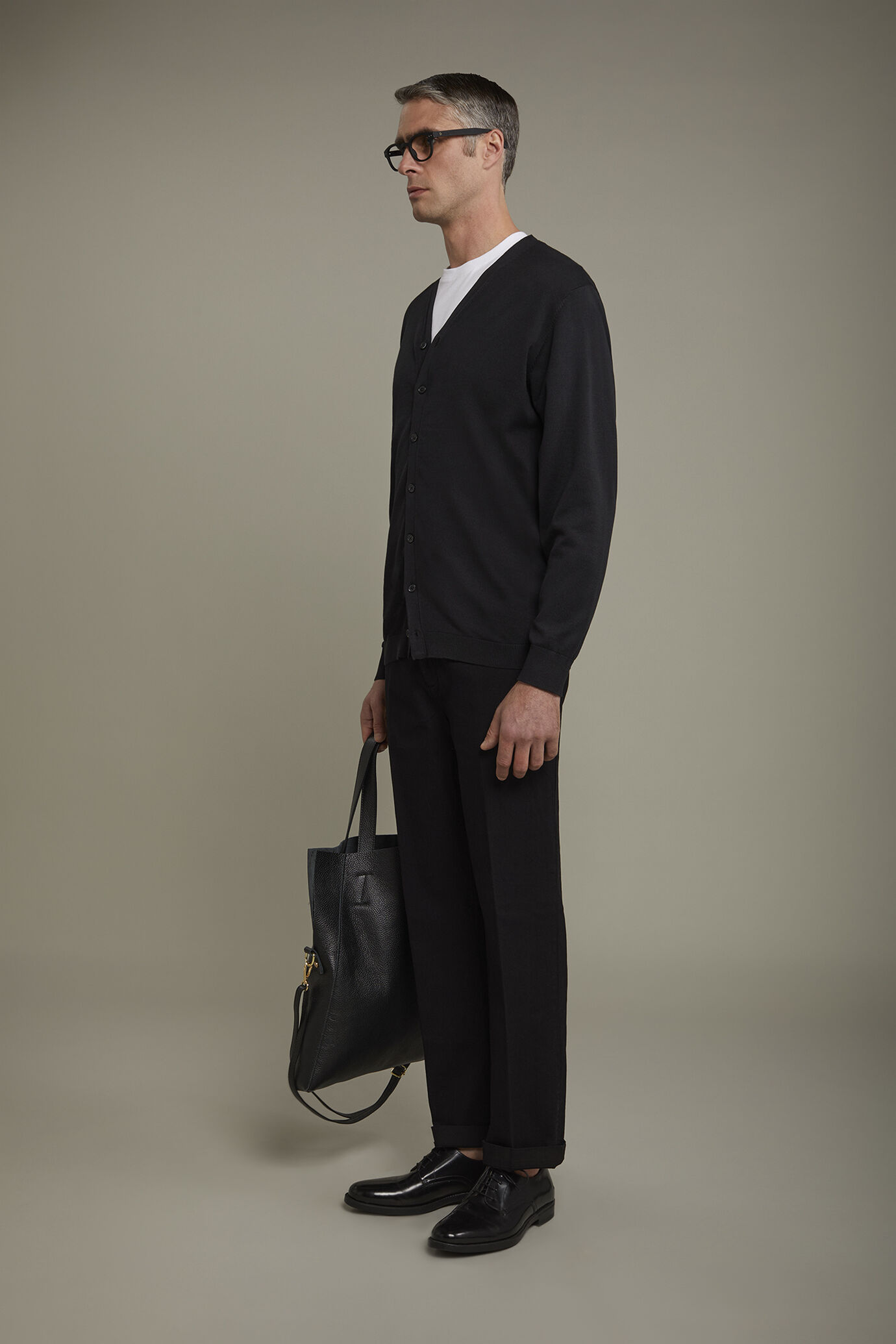 Pantalon homme classique en chambray coupe régulière image number 1