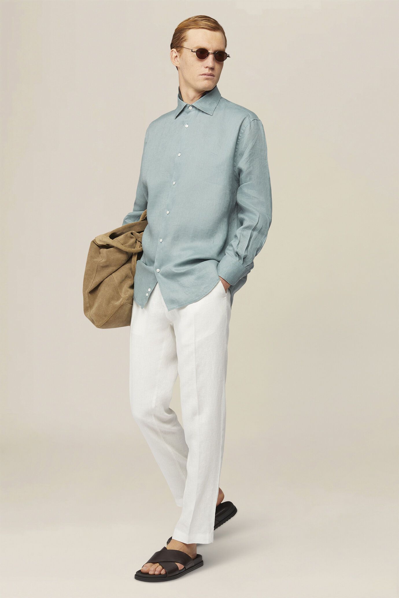 Pantalon pour homme 100 % lin