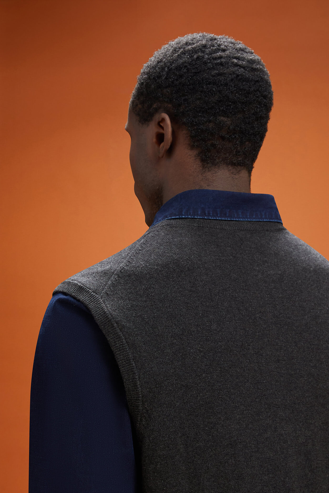 Gilet uomo girocollo lana e cotone regular fit image number 2