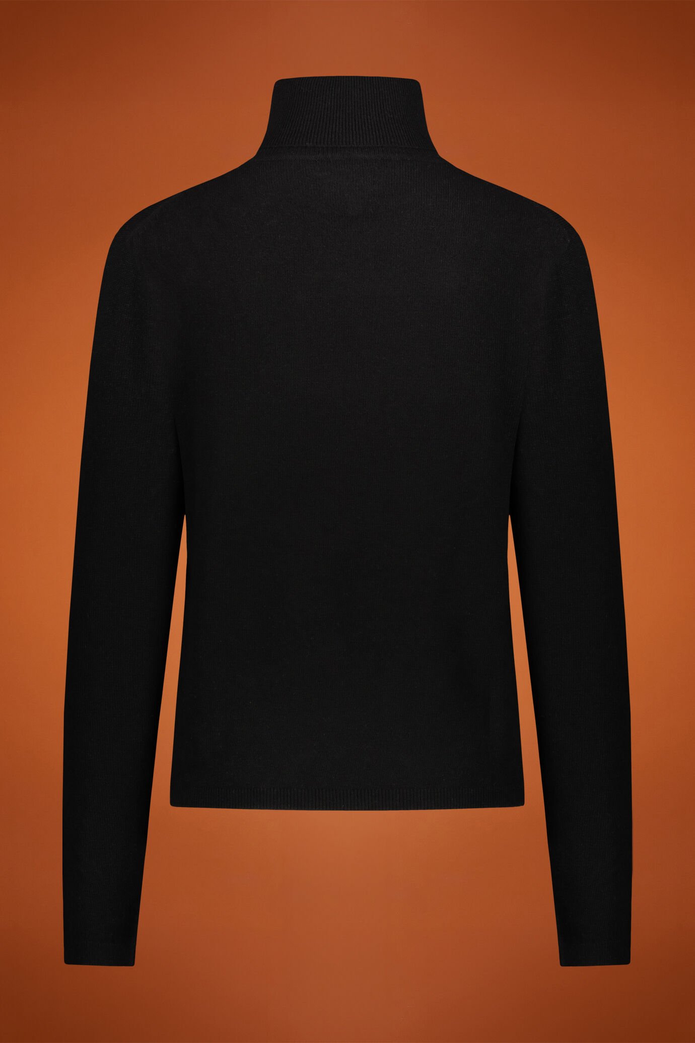 Pull à col roulé en laine et cachemire mixtes