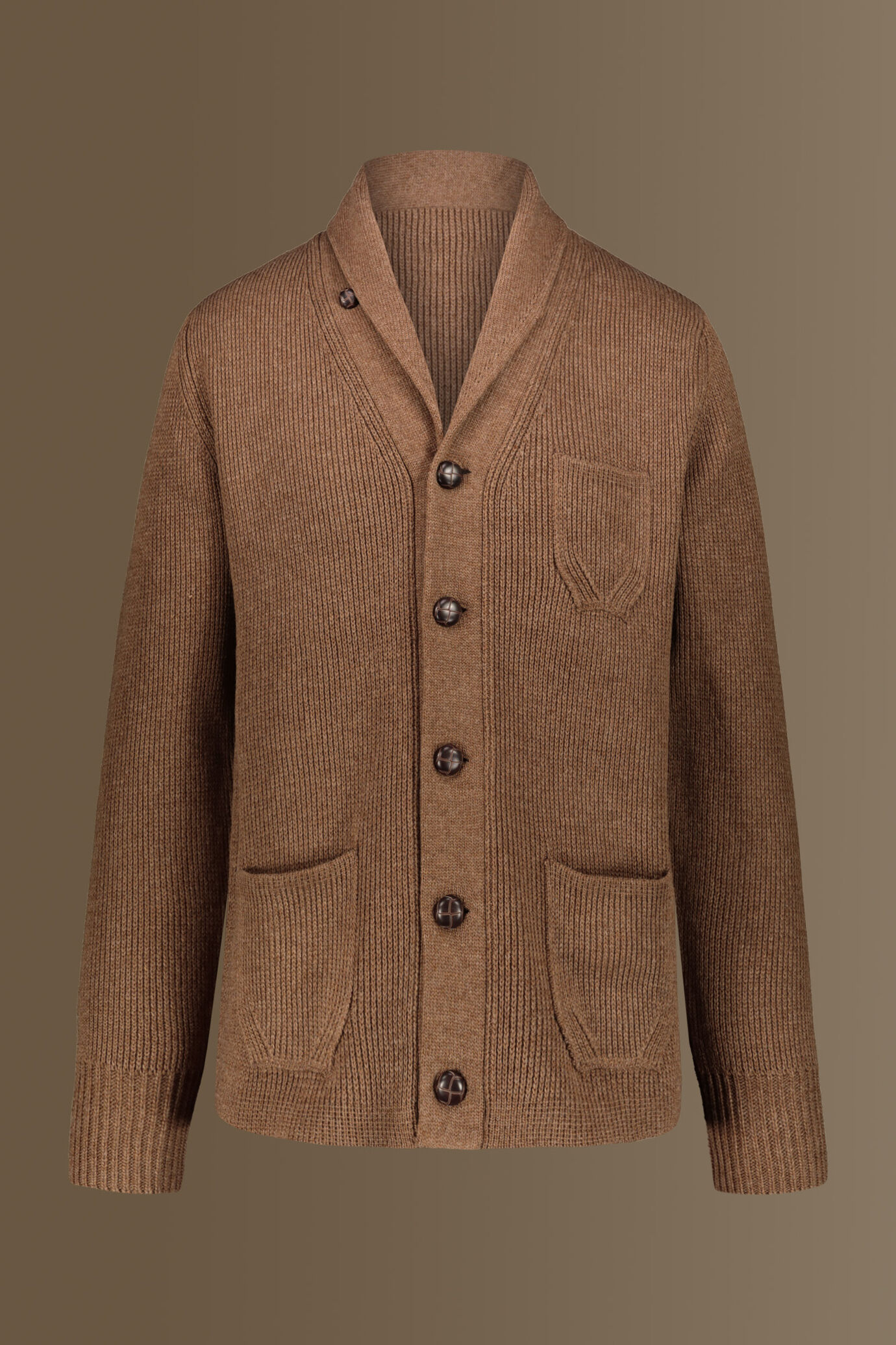 Cardigan con collo sciallato image number 3