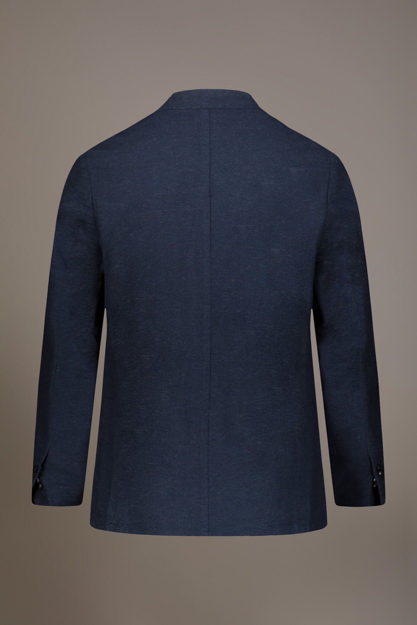 Single breasted cotton linen jacket with patch pocket image number 4