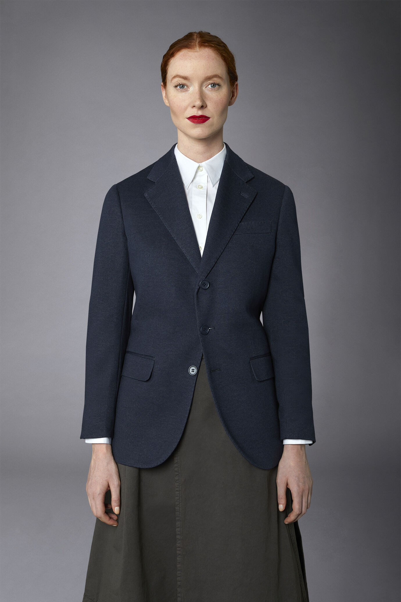 Giacca monopetto genderless in jersey stampato regular fit image number 6