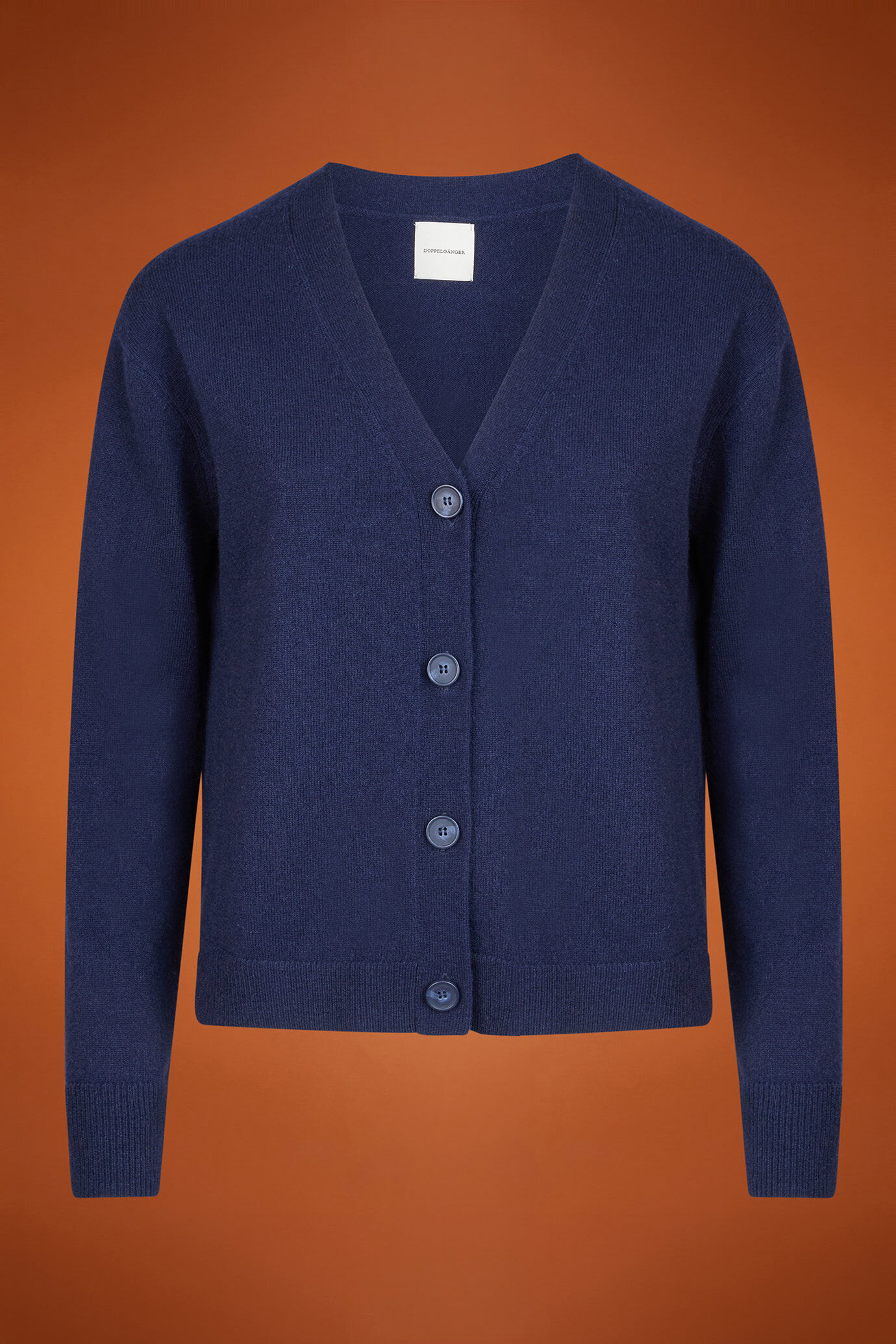 Cardigan donna girocollo 100% cachemire regular fit image number 4