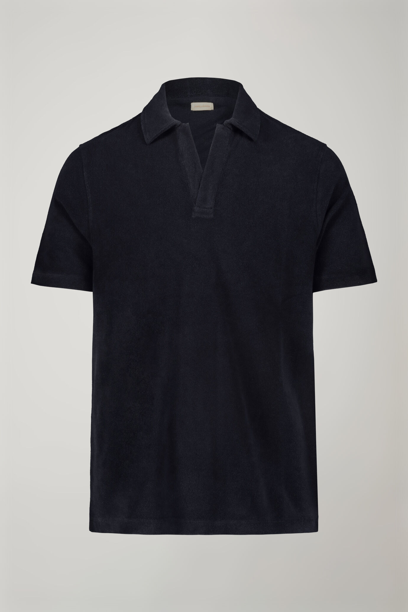 Men’s short sleeve polo shirt with terry fabric and derby collar regular fit image number 4