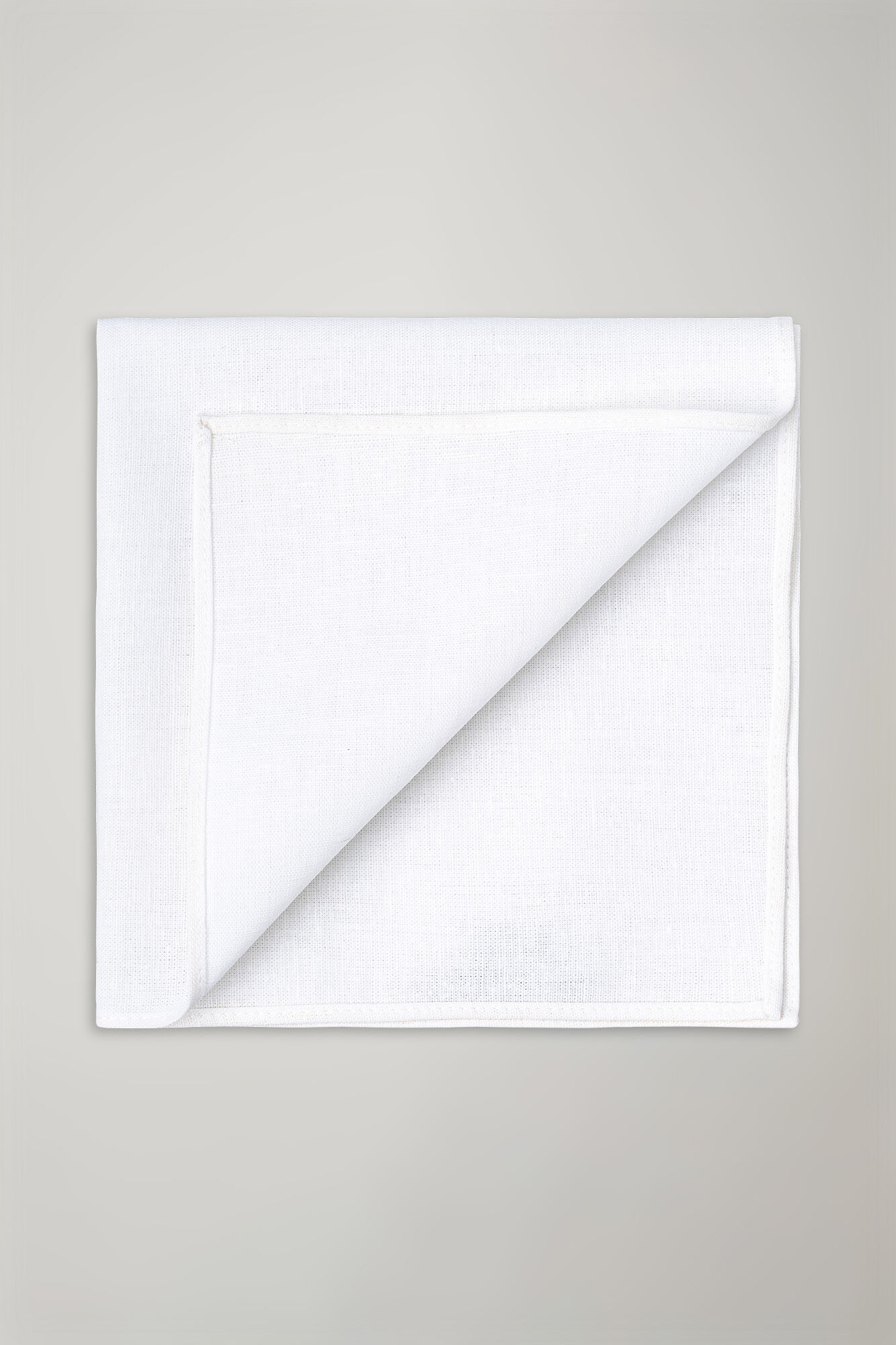 Pochette uomo in lino e cotone tinta unita