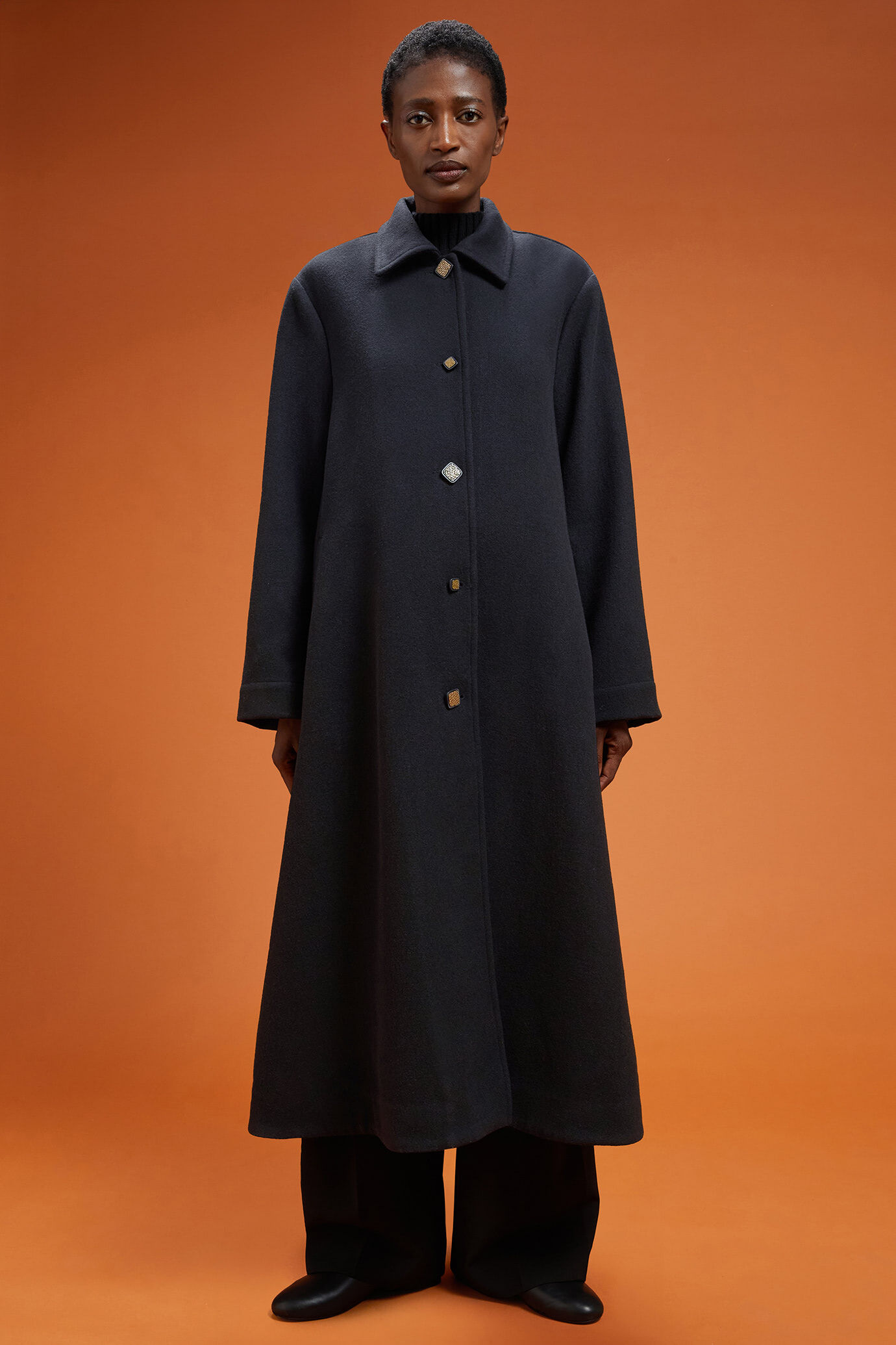 Manteau long pour femme, oversize non doublé image number 0