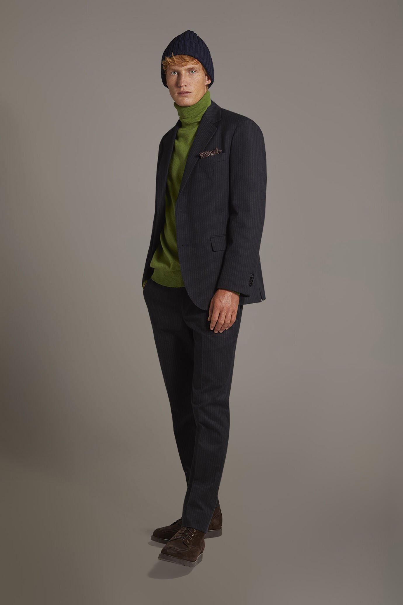 Single-breasted jacket with flap pocket