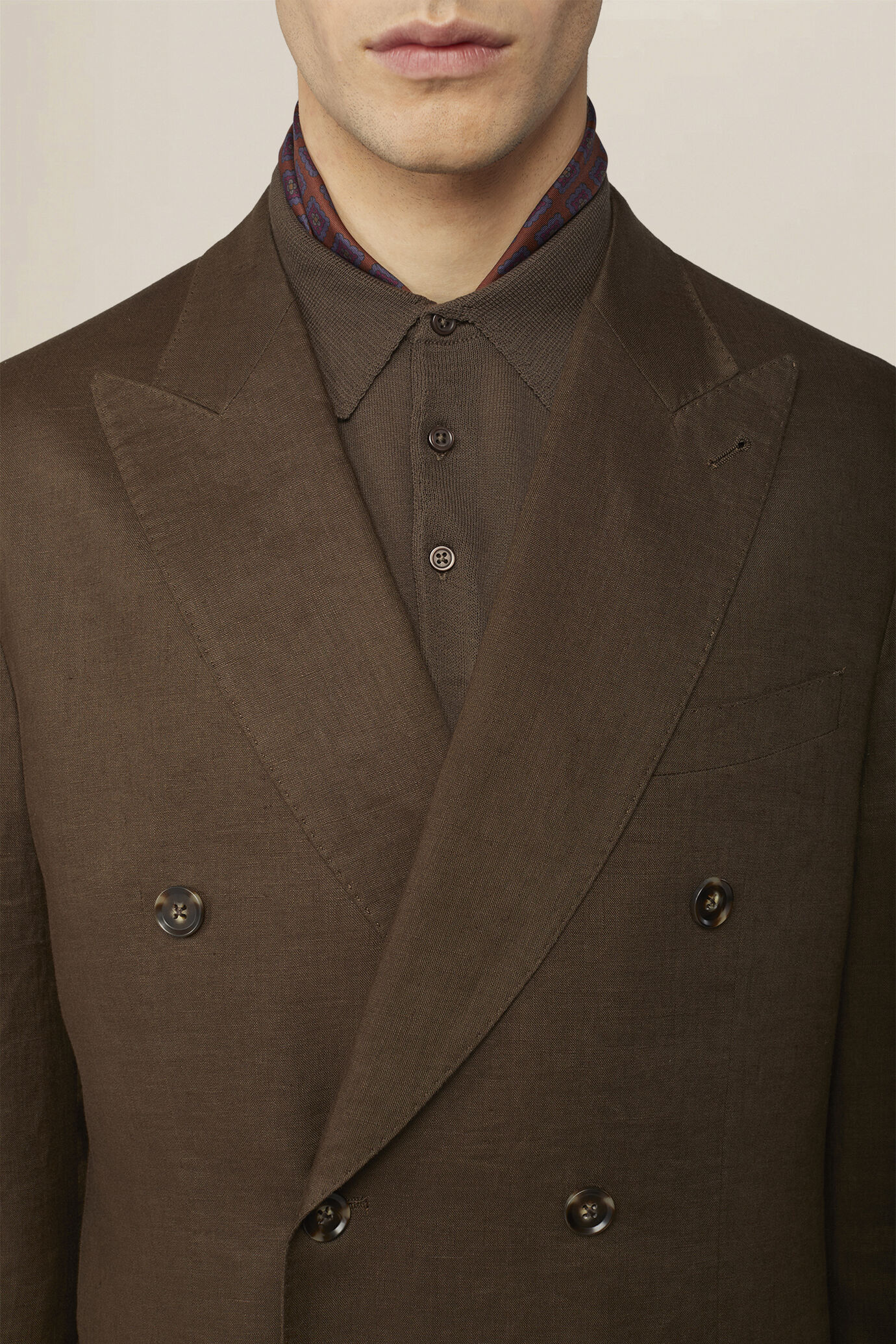 Zweireihiger Herrenanzug aus 100 % Leinen, Regular Fit image number 2