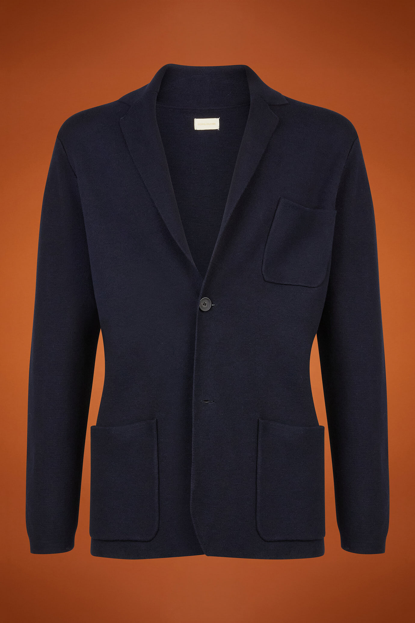 Cardigan homme à simple boutonnage, en jersey Punto Milano 100 % coton, coupe classique