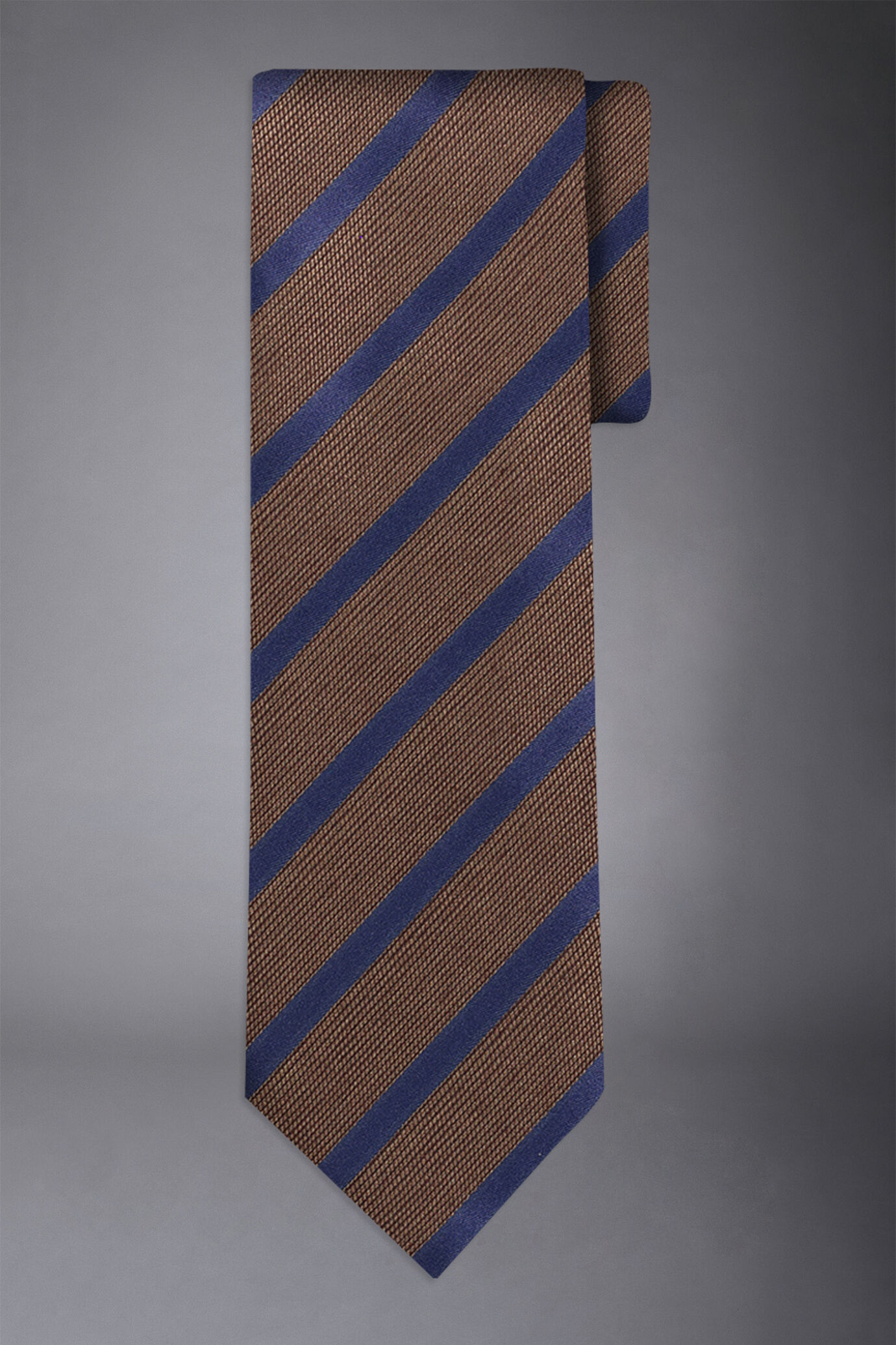 Regimental pattern bamboo blend tie