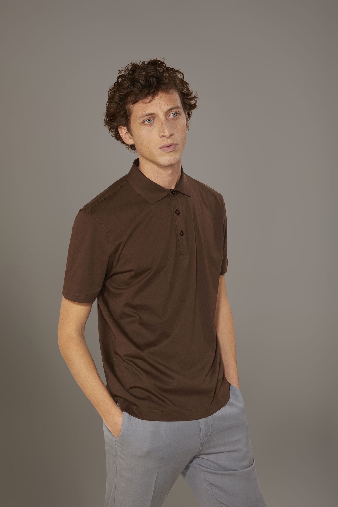 Kurzarm-Poloshirt aus 100 % Supima-Baumwolle image number 0