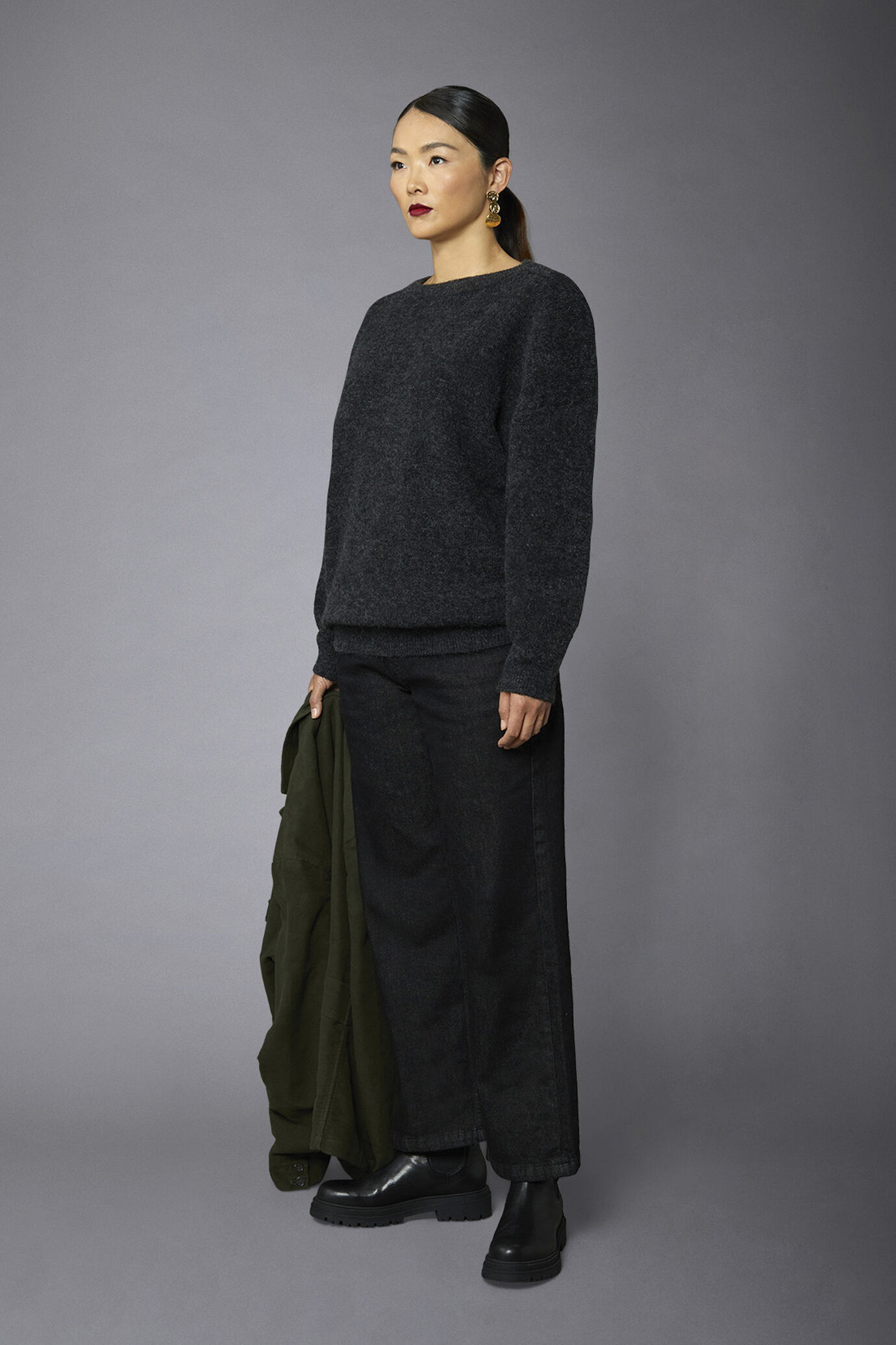 Maglia donna girocollo misto mohair image number 1