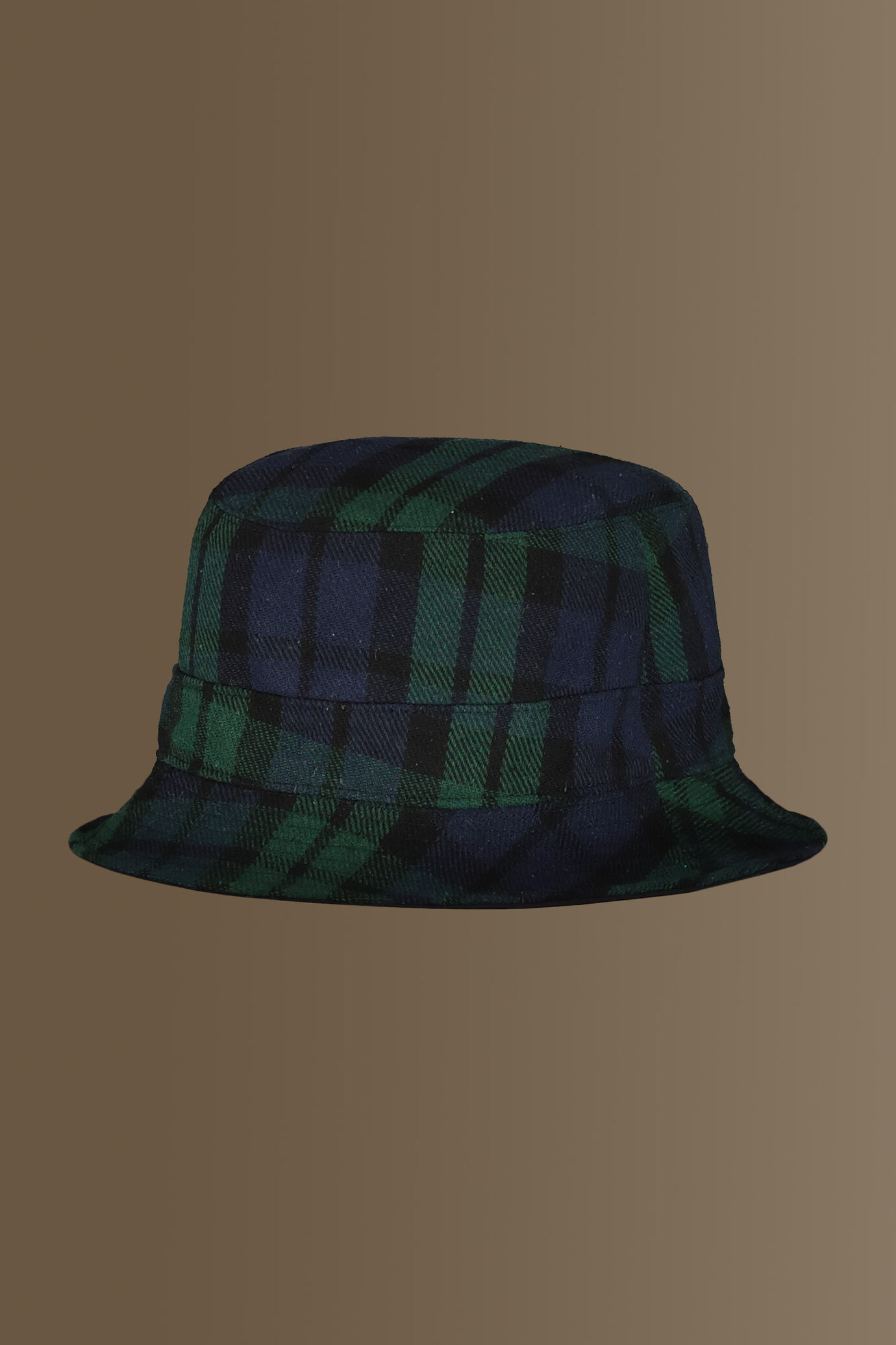 Fisherman hat - wool blend -blackwatch fabric image number 1