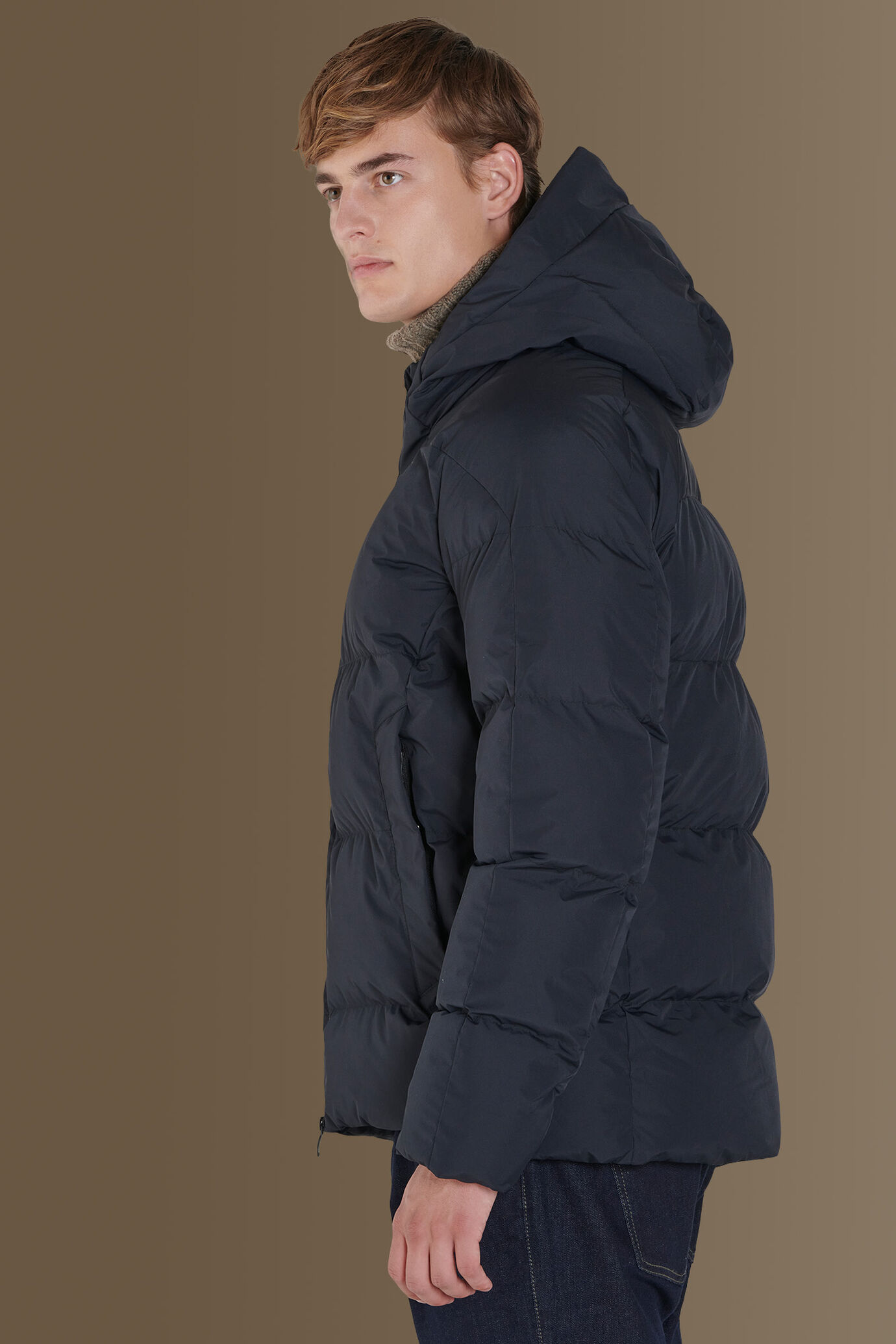Quilted padded jacket poly tech image number 2
