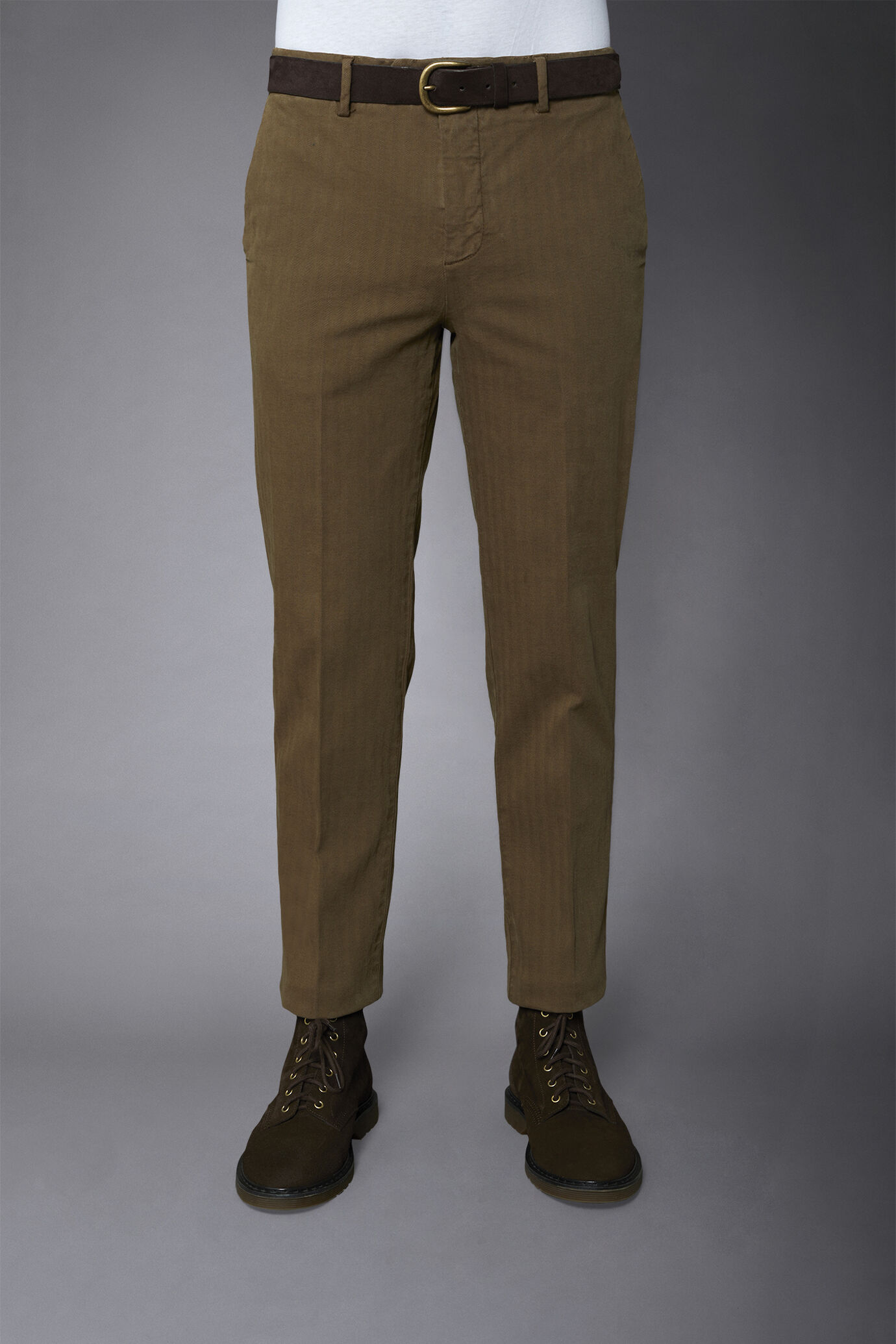 Pantalone classico uomo costruzione tessuto spigato regular fit image number 3