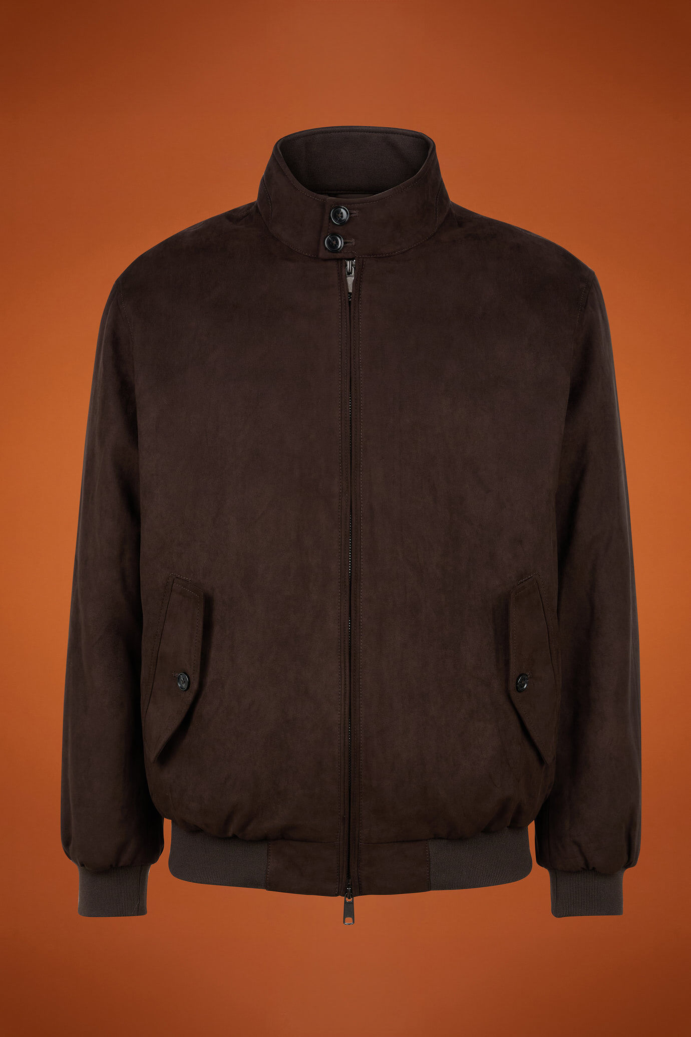 Gefütterte Herrenjacke aus Wildlederimitat in bequemer Passform