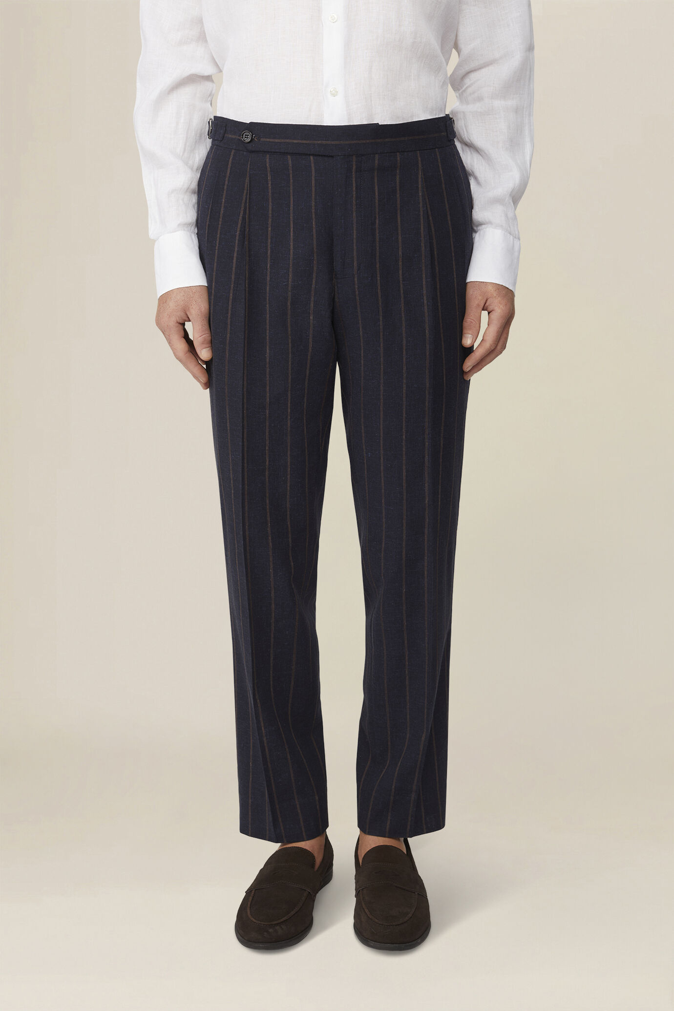 Pantalone uomo gessato regular fit image number 1