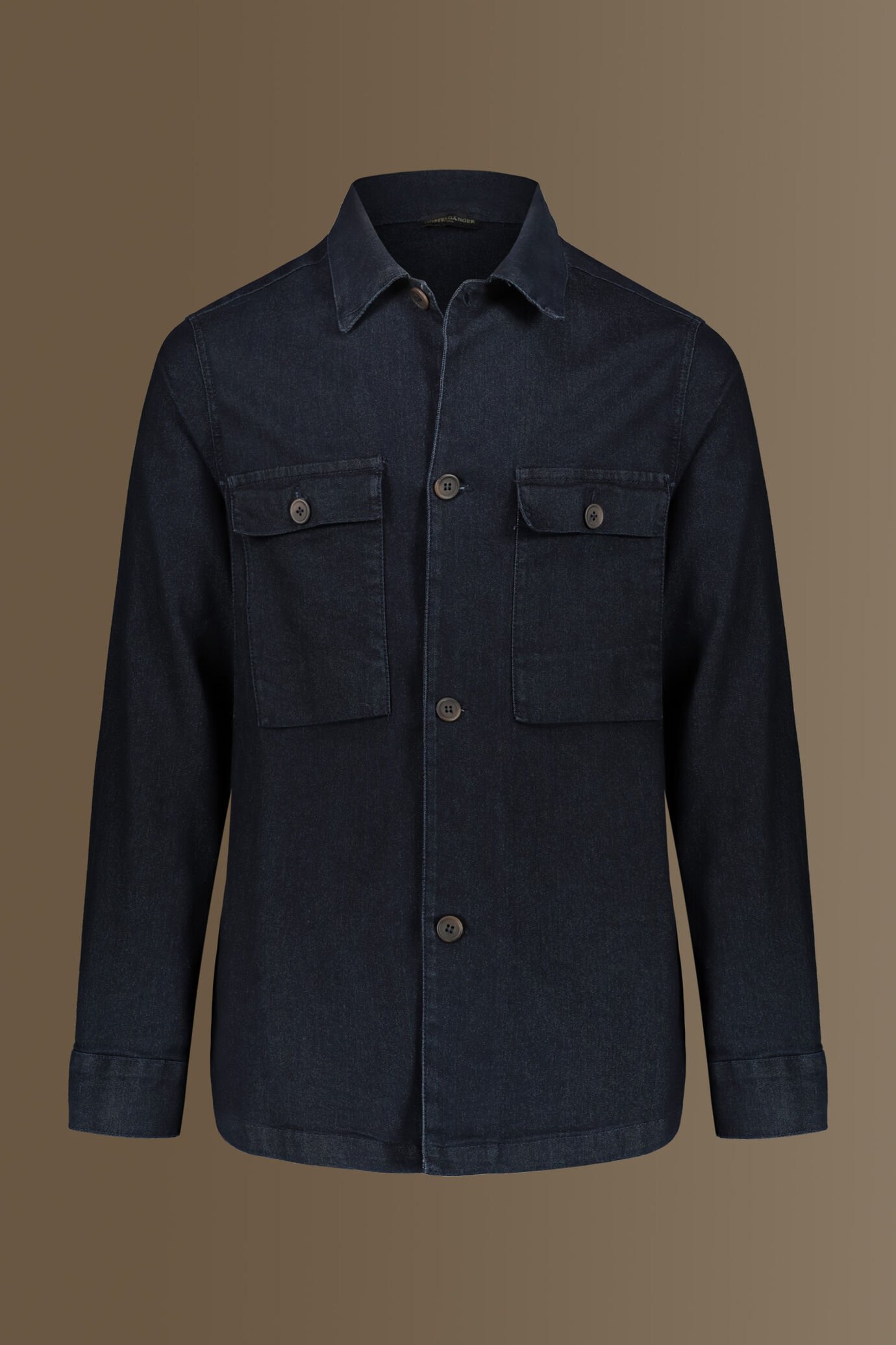 Birdseye overshirt denim stretch made in italy image number 6