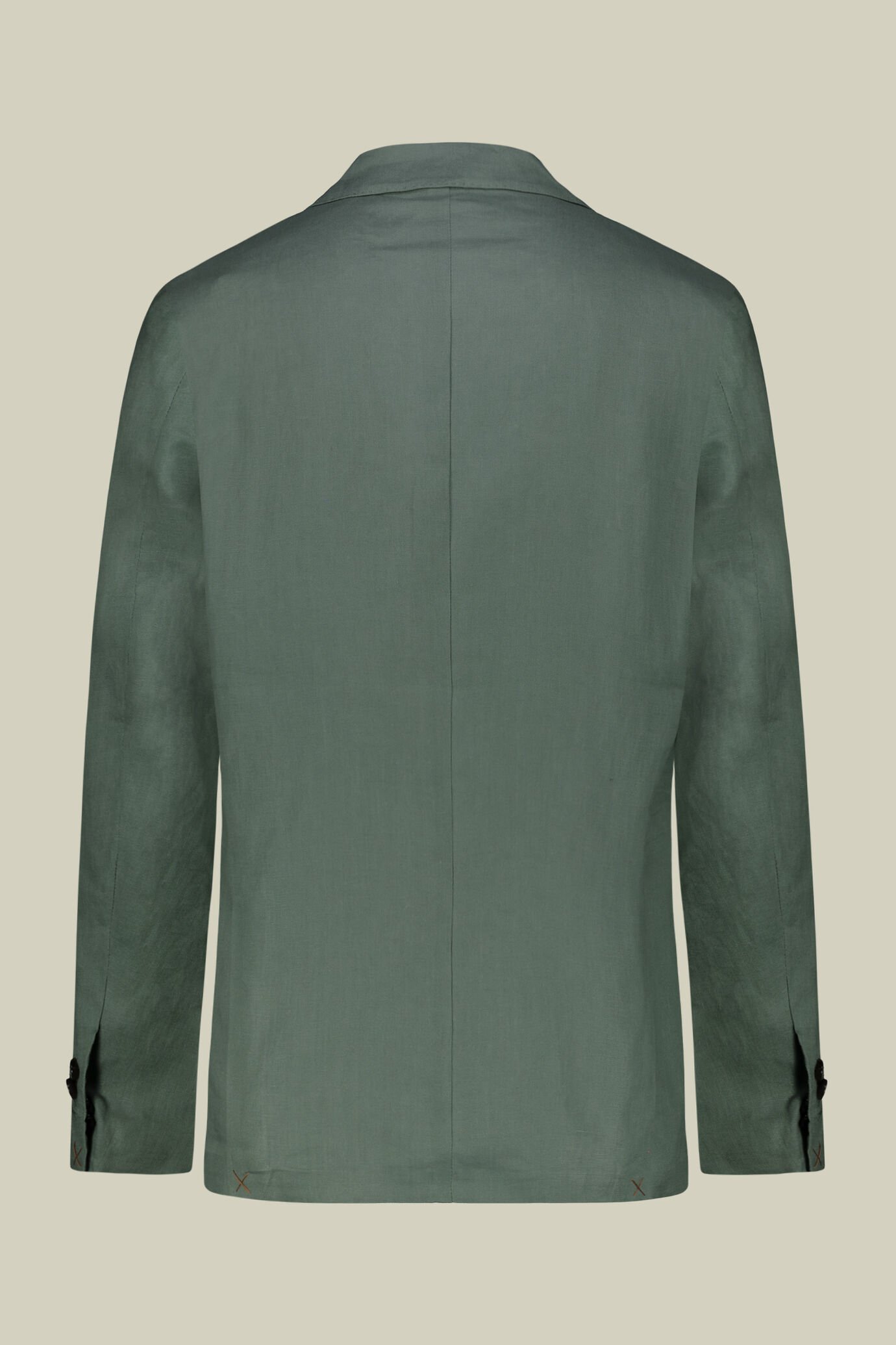 Costume droit pour homme avec pantalon sans plis, en 100% lin effet lavé image number 5