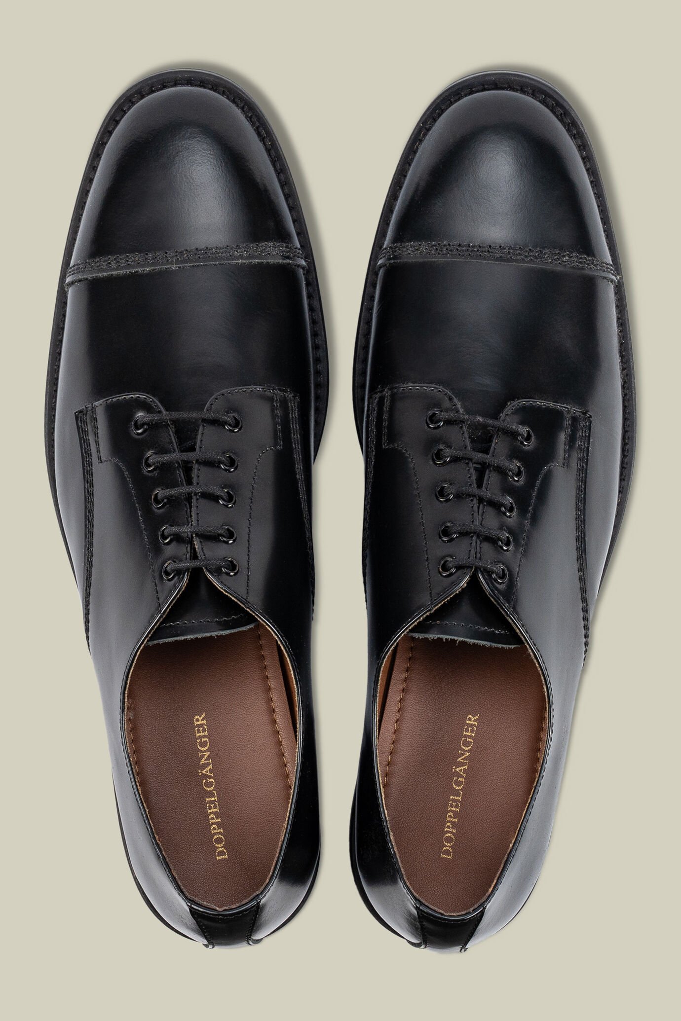 Scarpa uomo derby in 100% pelle con impunture image number 0