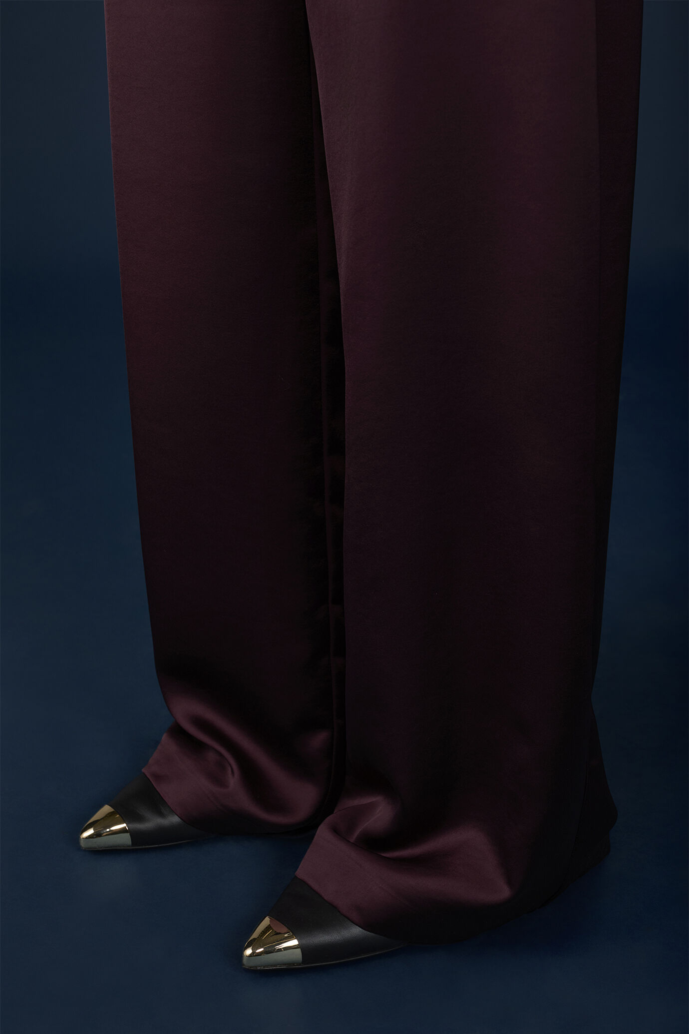 Pantalone donna palazzo con cerniera sul fianco image number 3