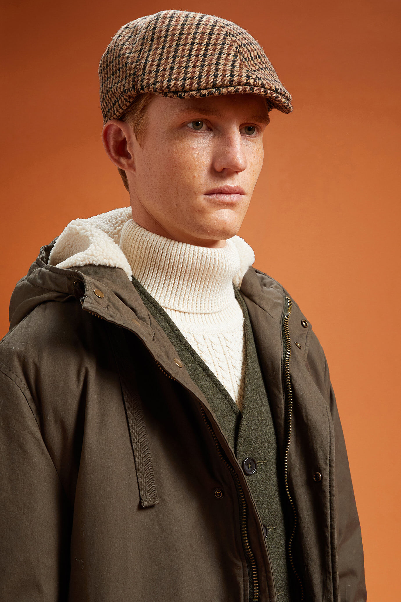 Coppola uomo in tessuto pied de poule Wool Blend image number 1