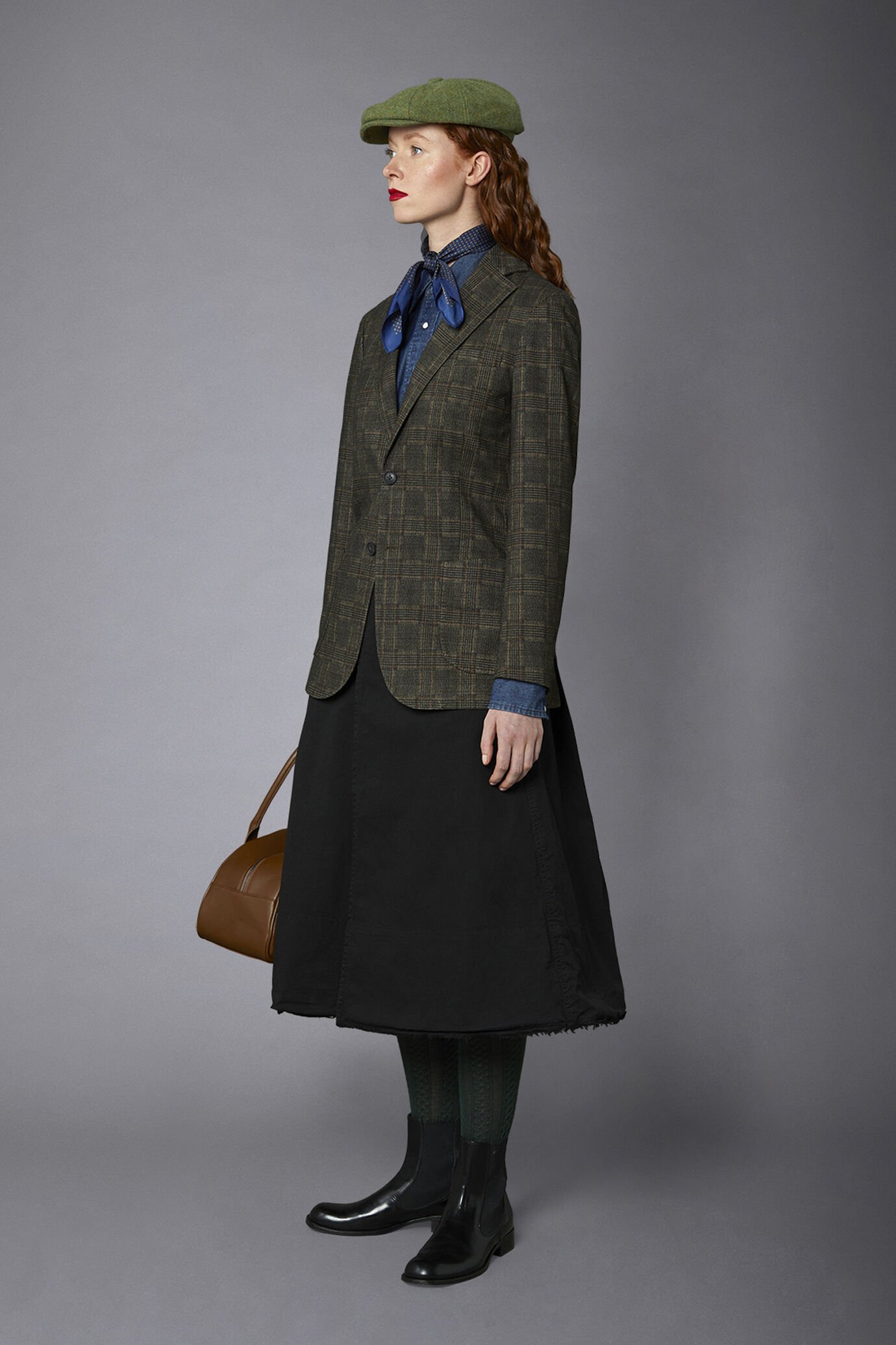 Regular fit genderless single-breasted jacket Prince of Wales fabric image number 3