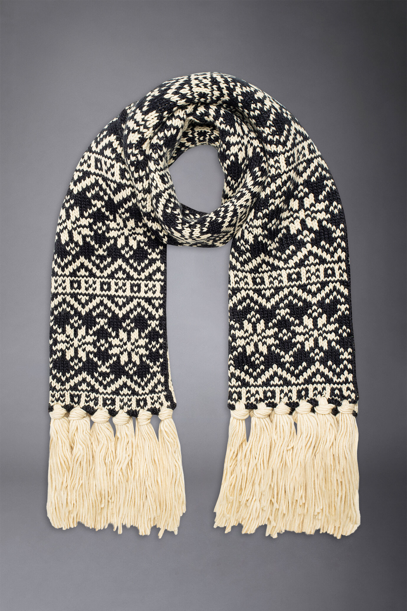 Men's scarf jacquard fabric Norwegian pattern
