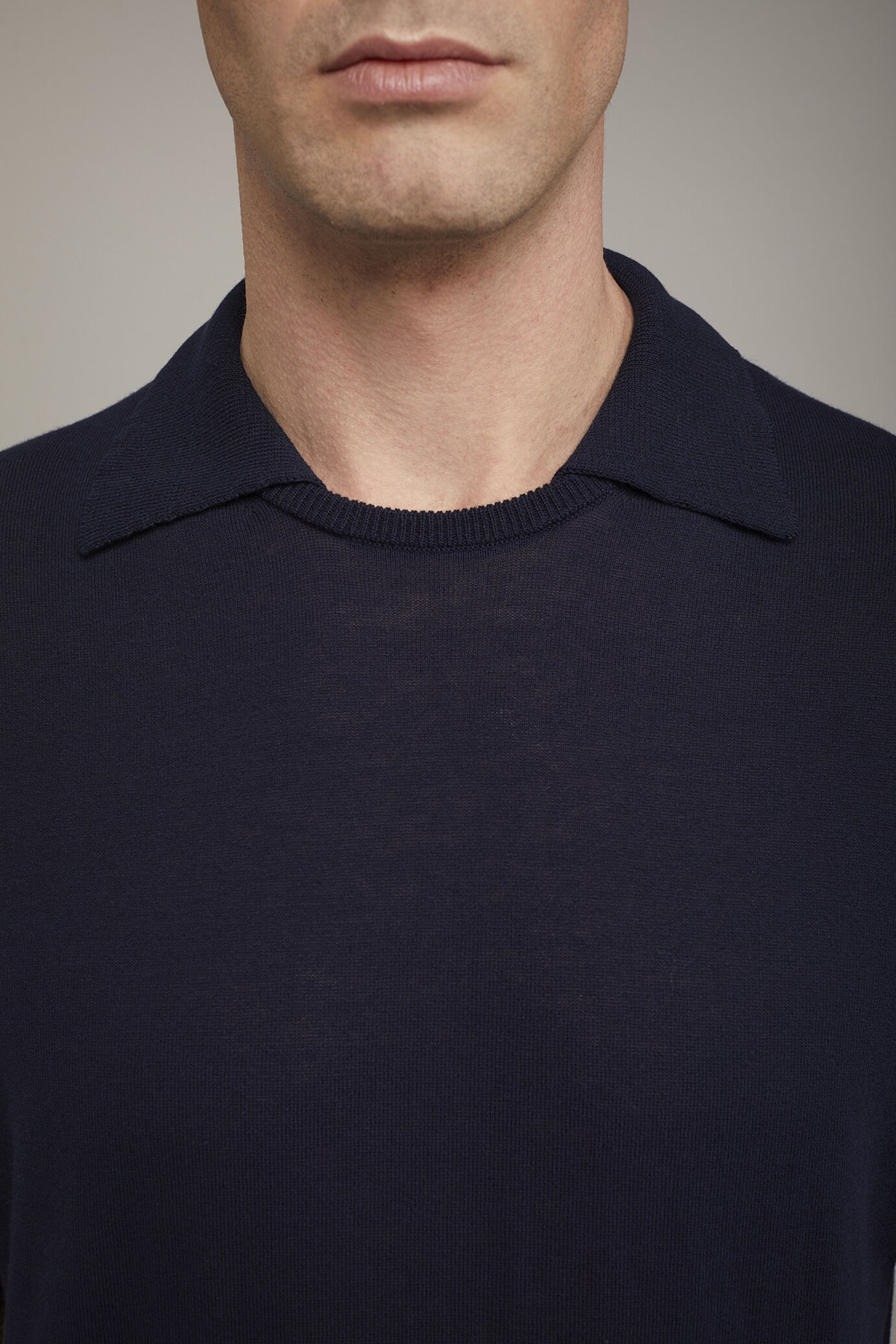 Polo in maglia uomo girocollo 100% cotone con manica corta regular fit image number 3