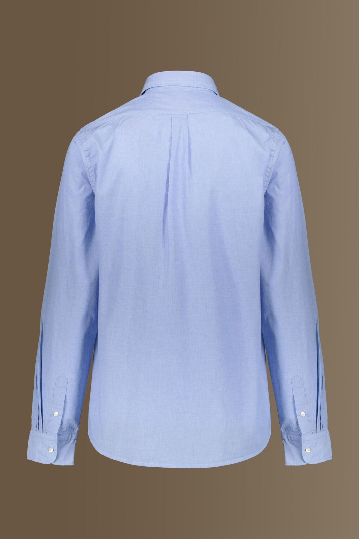 Camicia classica lavata 100% cotone sky collo francese fil-a-fil uomo image number 1