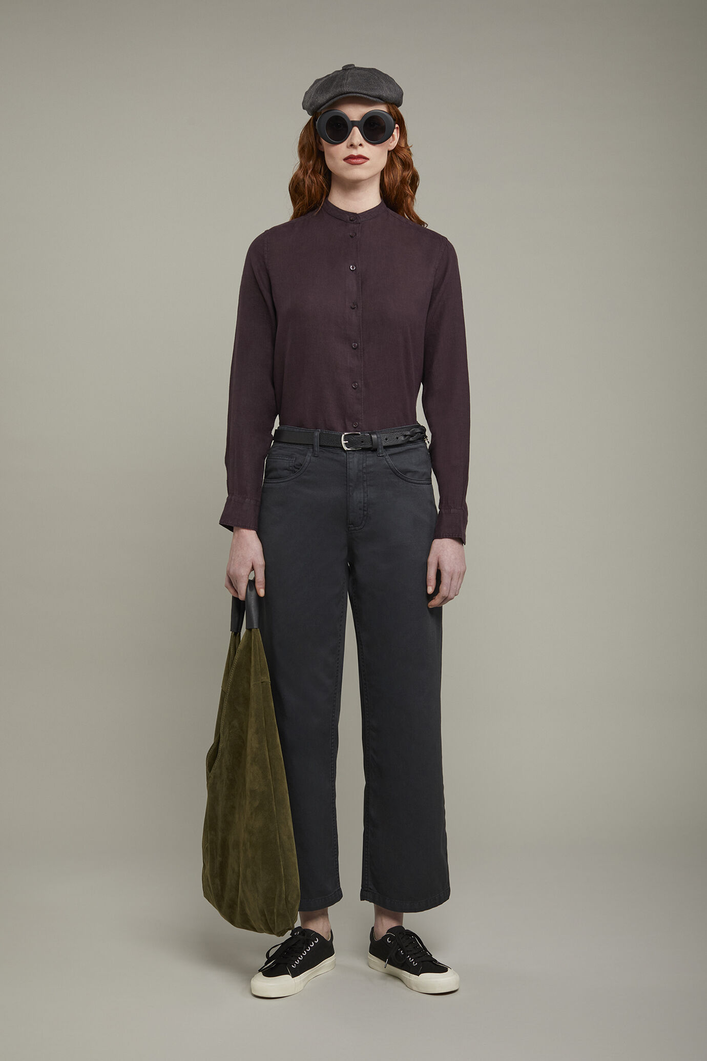 Pantalone donna 100% cotone 5 tasche regular fit image number 0