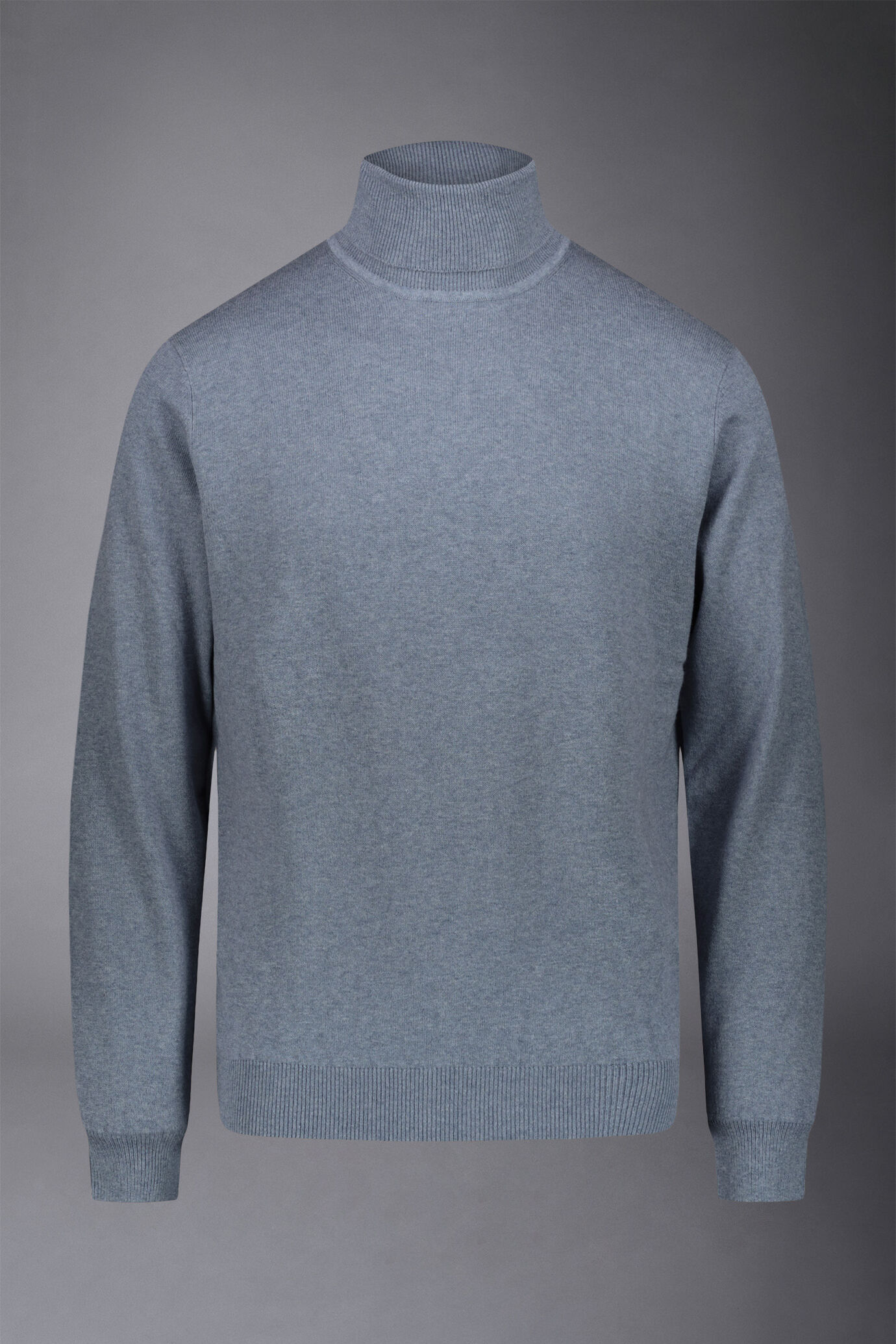Men's wool and cotton turtleneck sweater image number 3